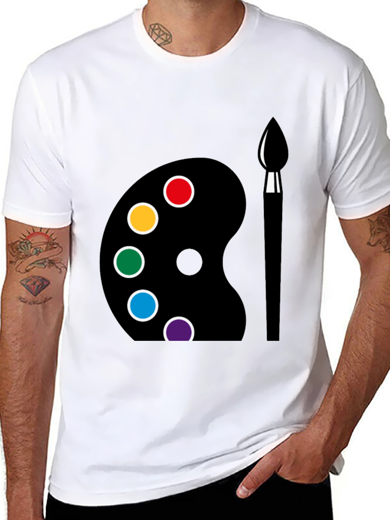 Art Palette Graphic Tee - Creative Design