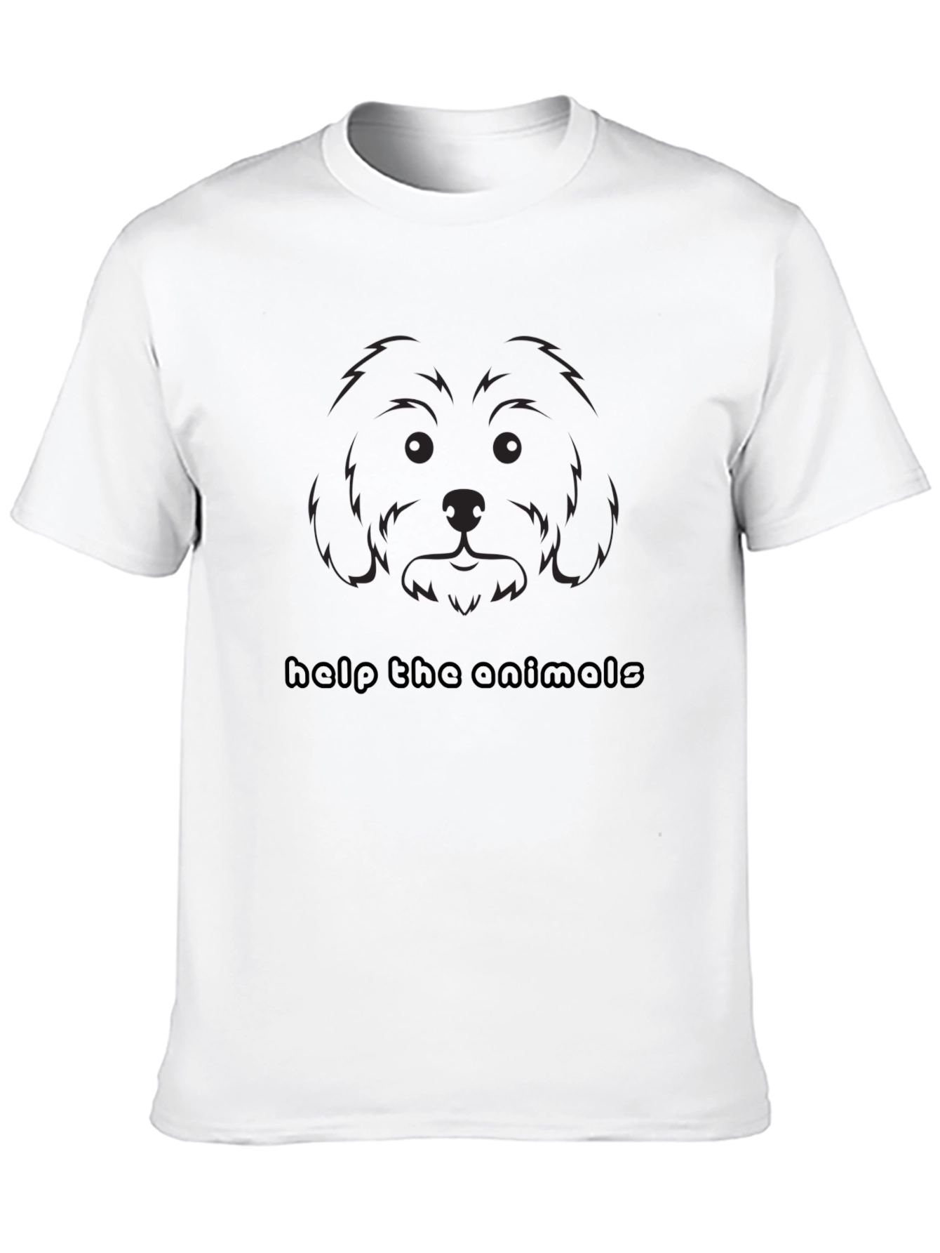 Black Animal Lover Tee - Help the Animals