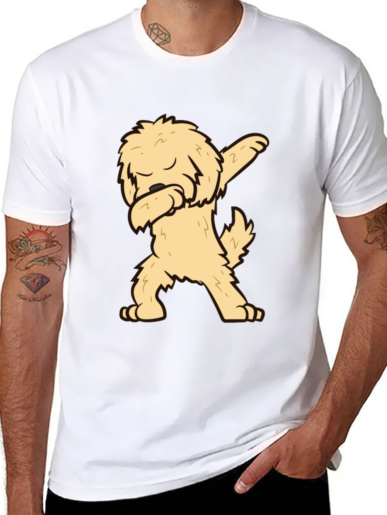 Dabbing Dog T-Shirt - Cool Graphic Tee