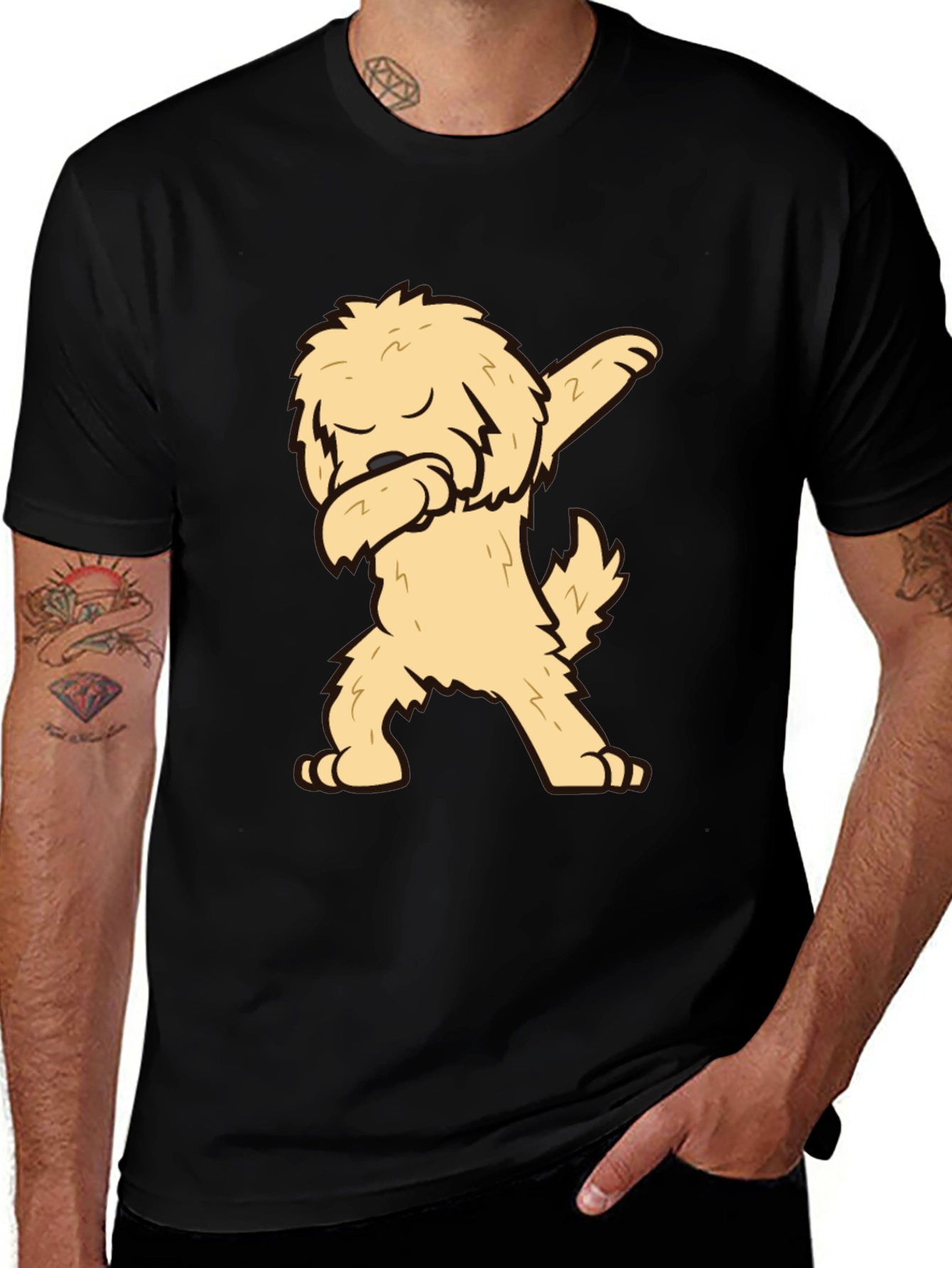 Dabbing Dog T-Shirt - Cool Graphic Tee
