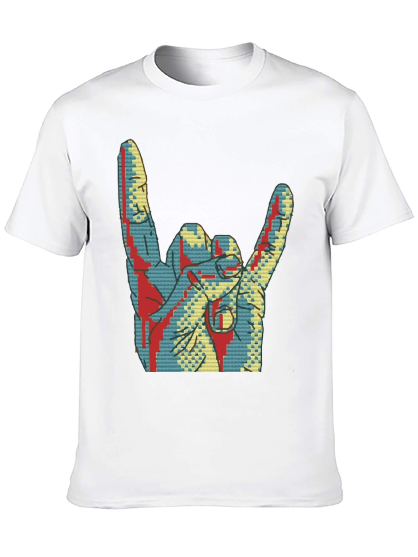Rock On! Graphic Tee - Cool Hand Gesture Shirt