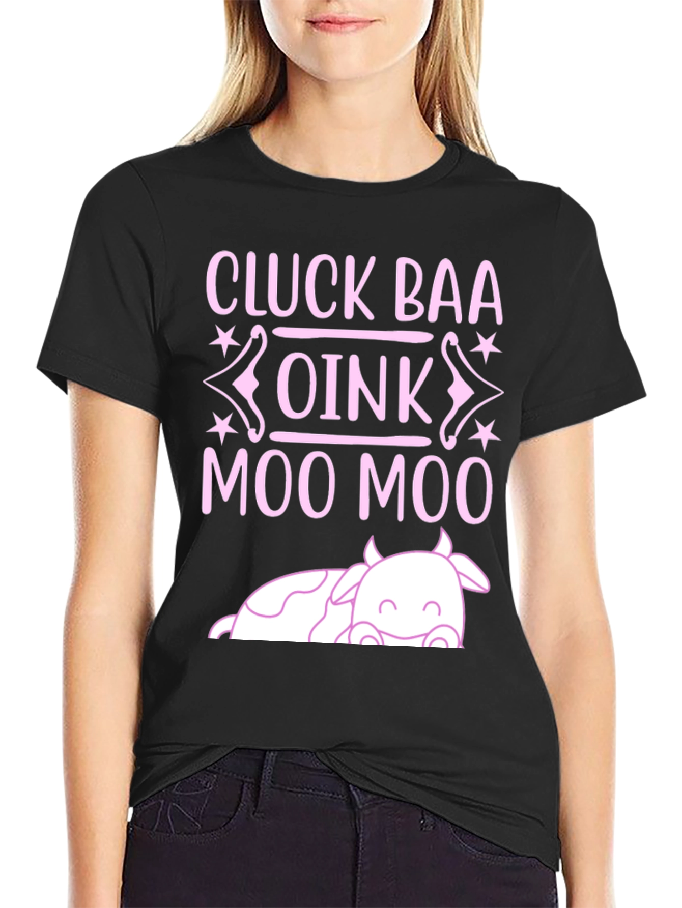 Cluck Baa Oink Moo Farmer T-Shirt
