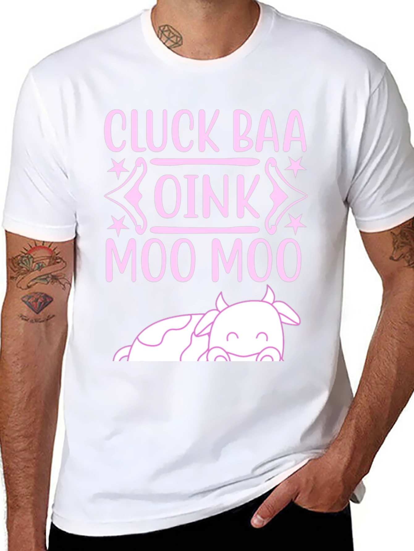 Cluck Baa Oink Moo Farmer T-Shirt