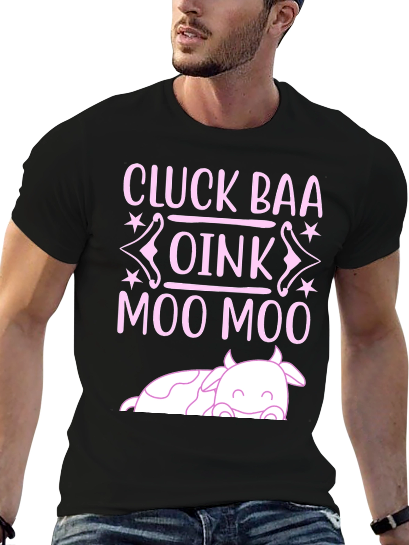 Cluck Baa Oink Moo Farmer T-Shirt