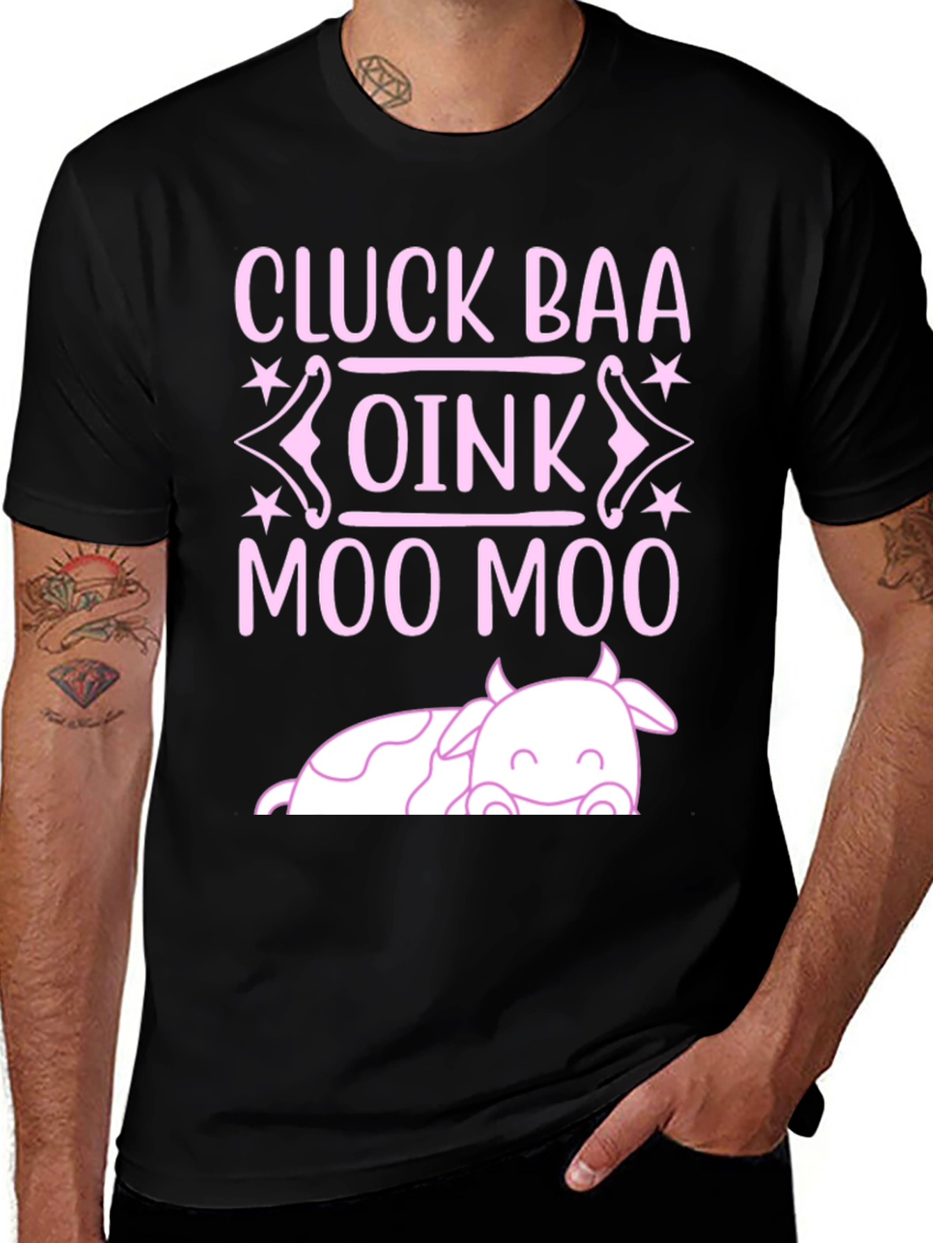 Cluck Baa Oink Moo Farmer T-Shirt