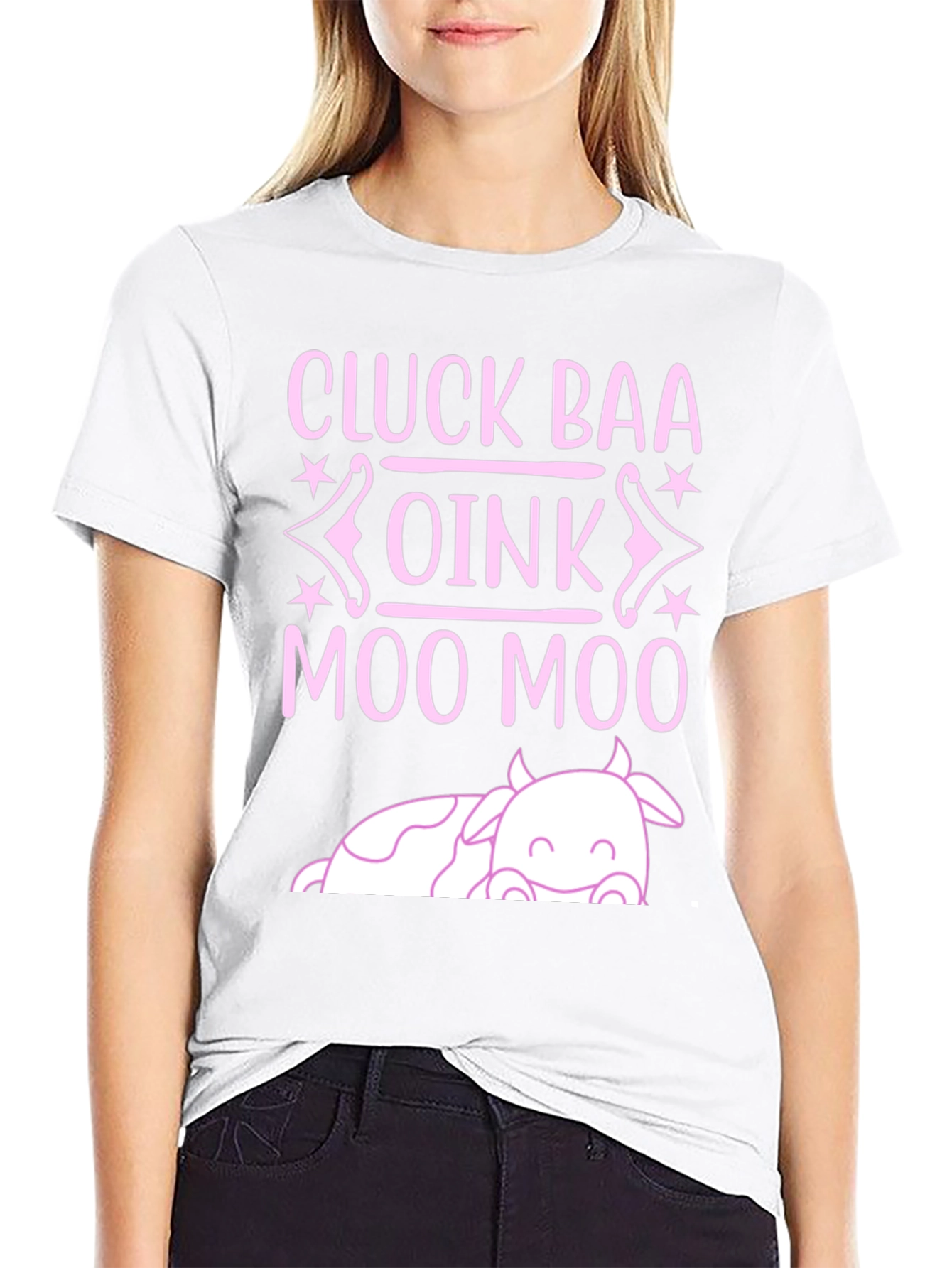 Cluck Baa Oink Moo Farmer T-Shirt