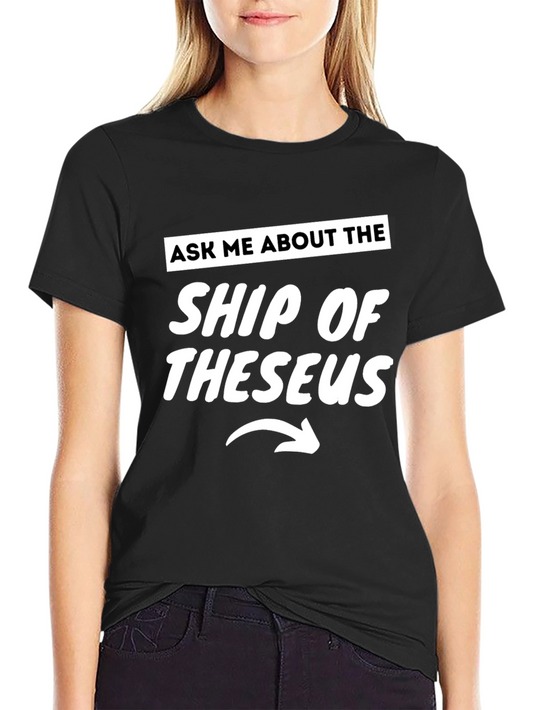 Ship of Theseus Graphic Tee - Black Cotton T-Shirt