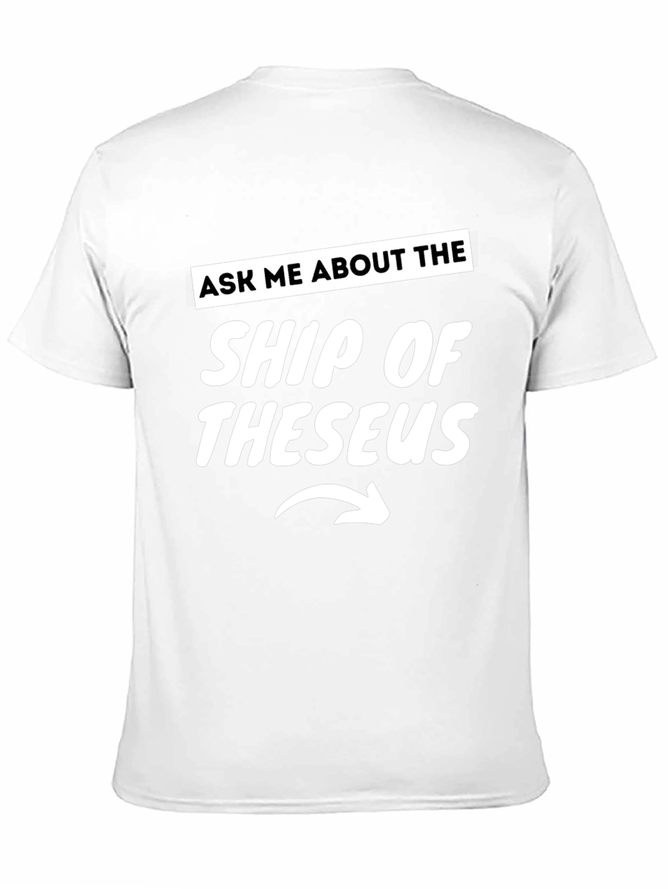 Ship of Theseus Graphic Tee - Black Cotton T-Shirt