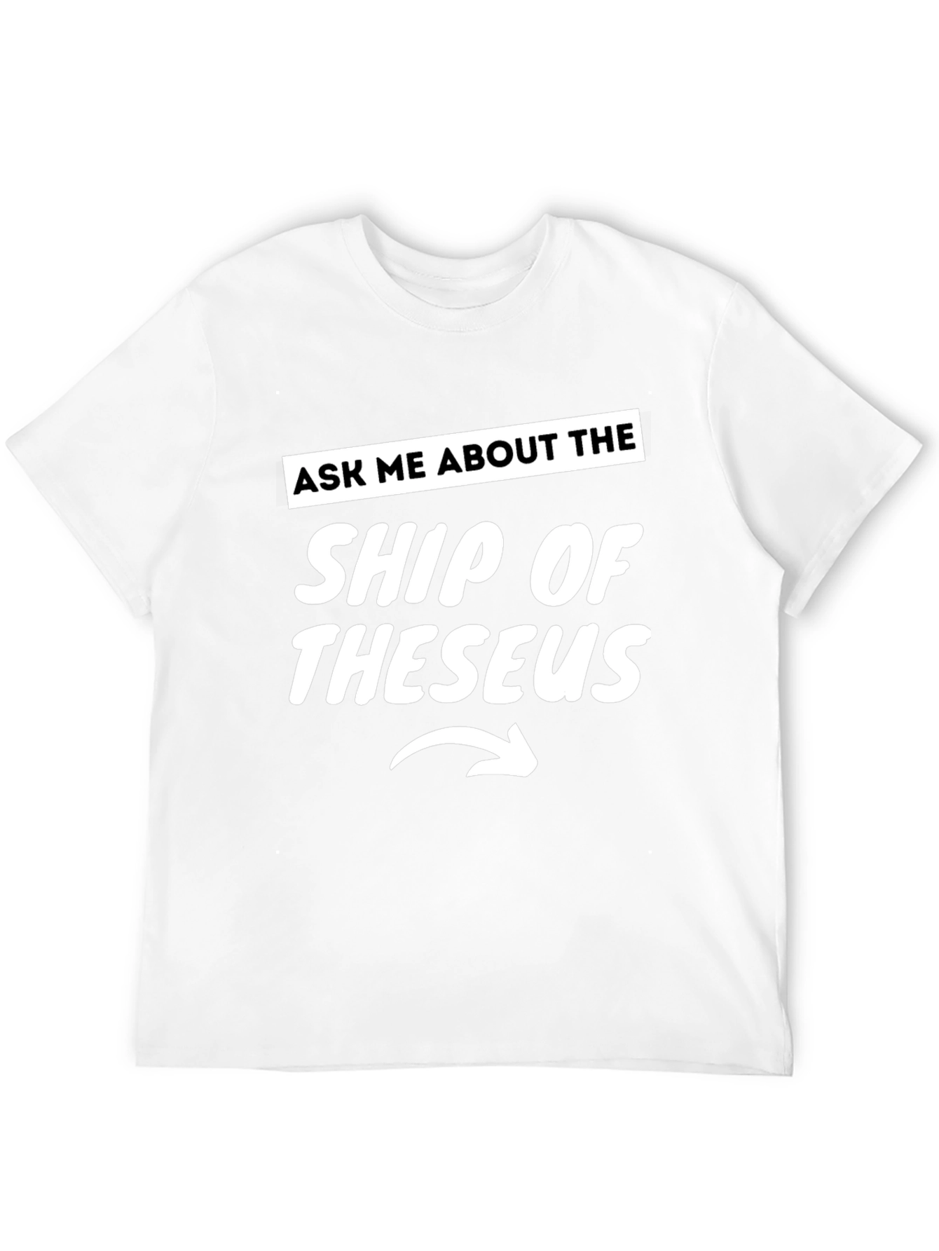 Ship of Theseus Graphic Tee - Black Cotton T-Shirt