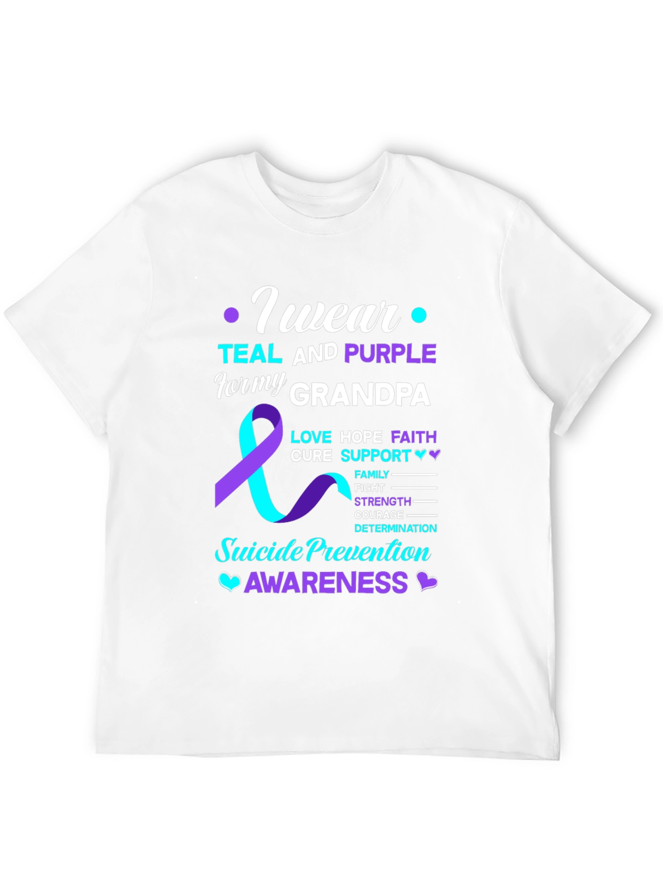 Teal and Purple Suicide Awareness T-Shirt