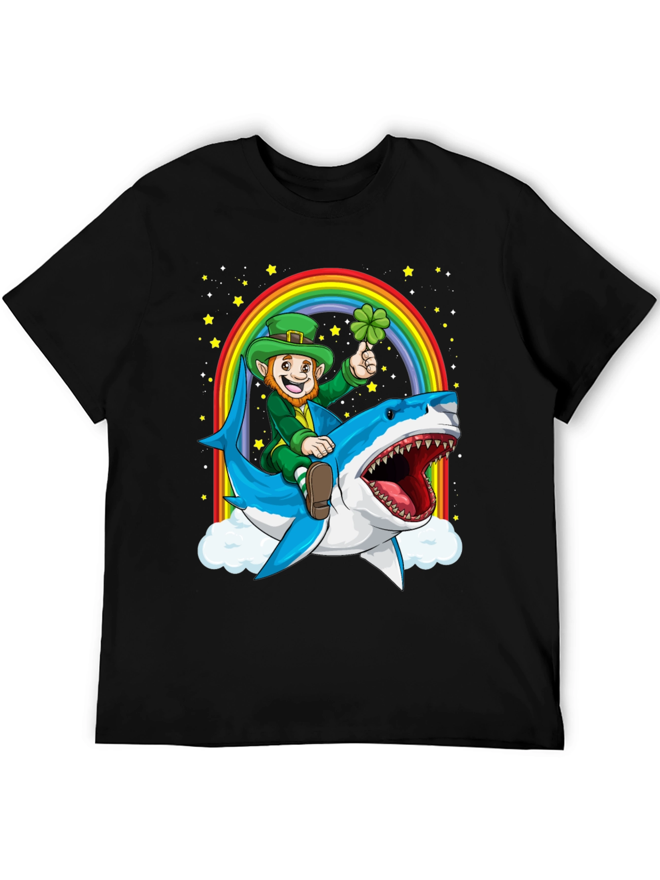 Leprechaun Shark Rainbow T-Shirt - St. Patricks Day Tee