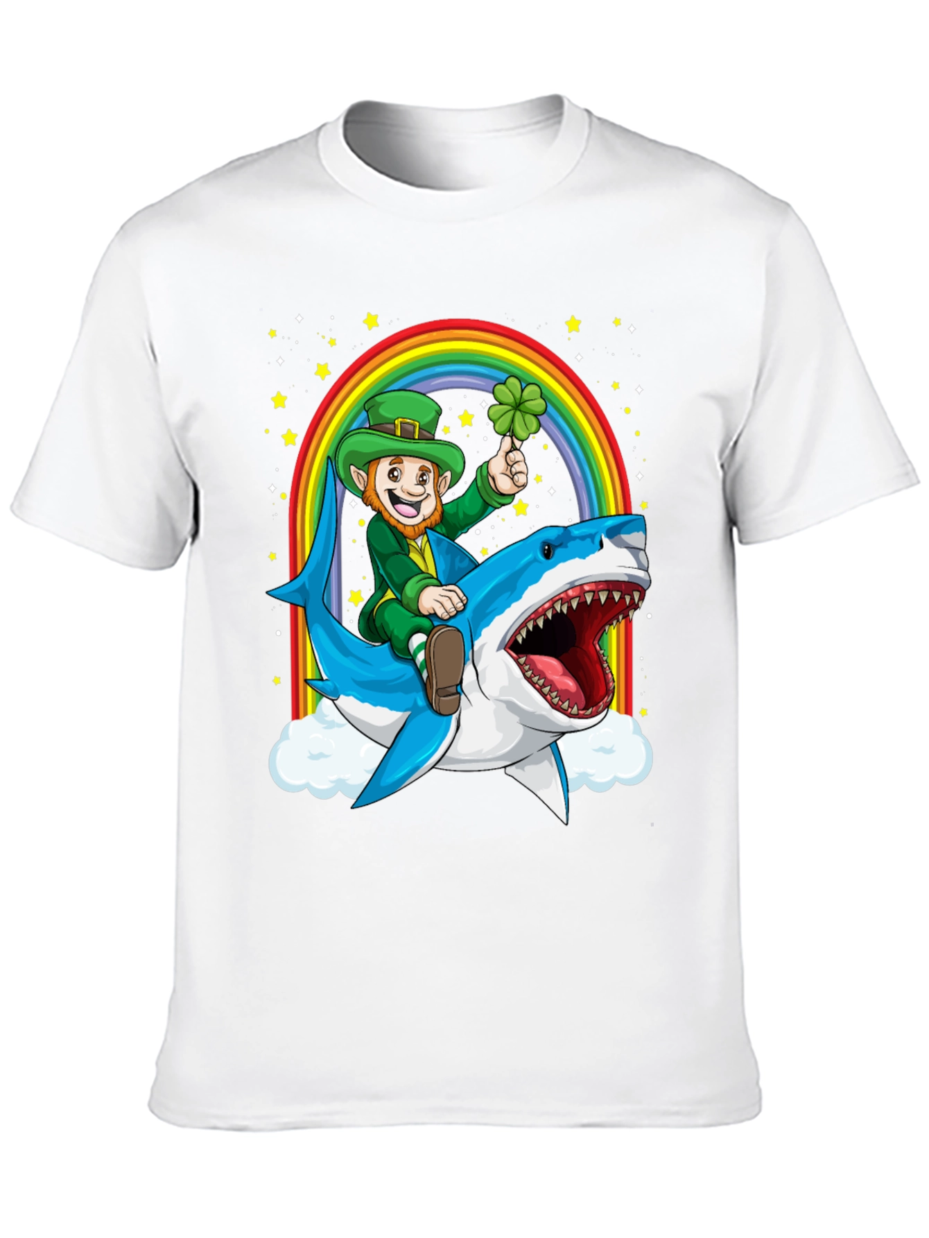 Leprechaun Shark Rainbow T-Shirt - St. Patricks Day Tee
