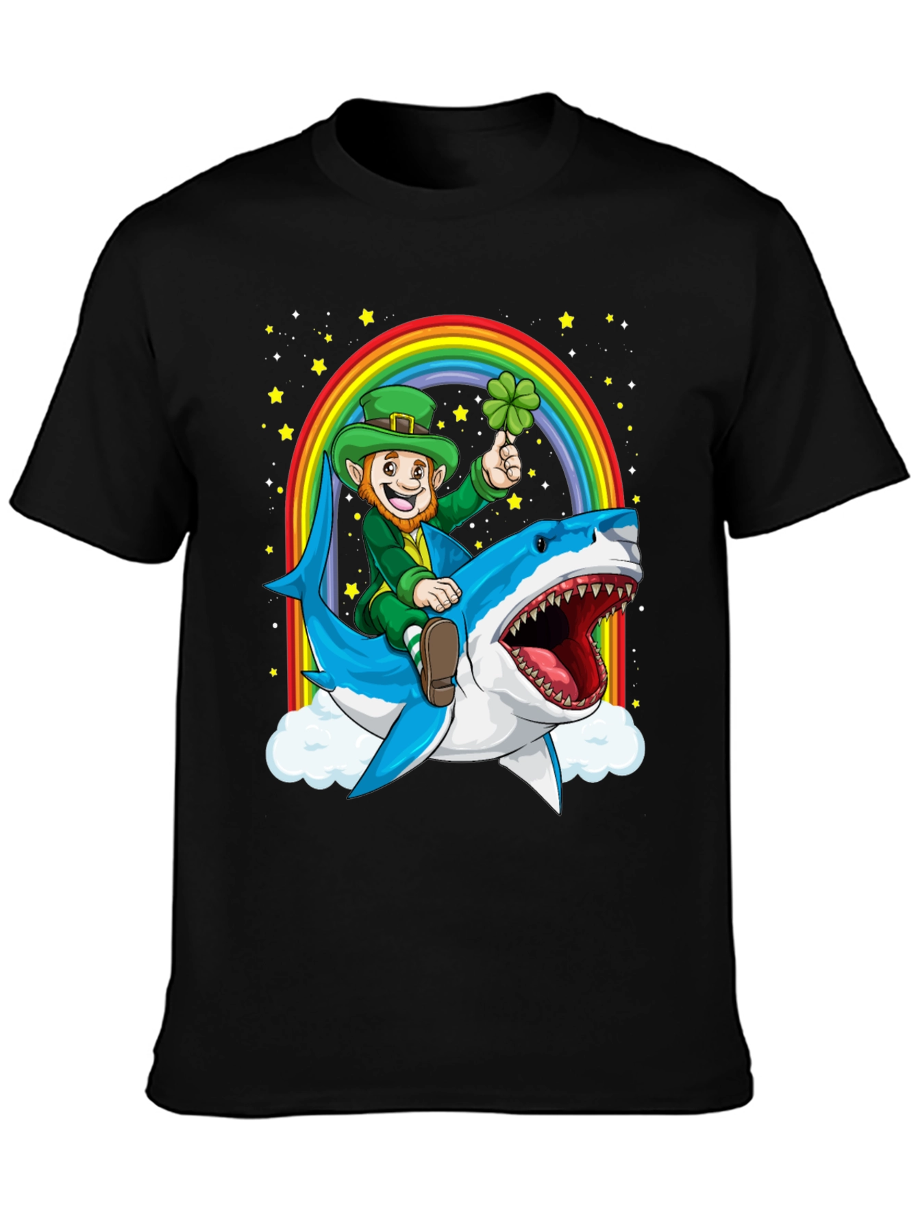 Leprechaun Shark Rainbow T-Shirt - St. Patricks Day Tee