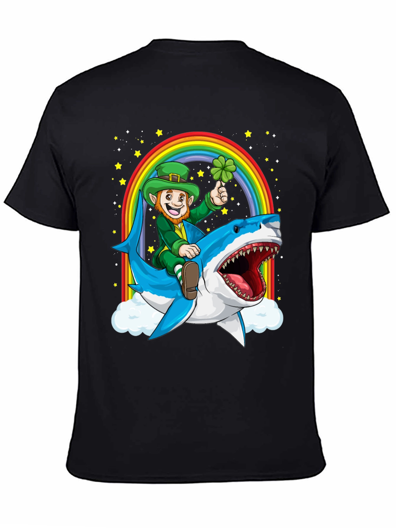 Leprechaun Shark Rainbow T-Shirt - St. Patricks Day Tee