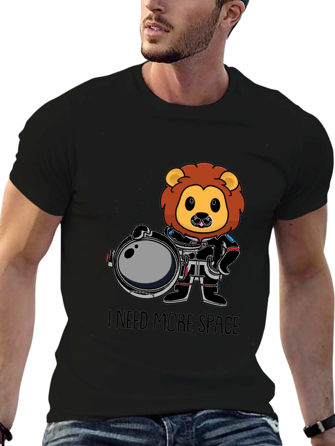 Lion Astronaut T-Shirt - I Need More Space