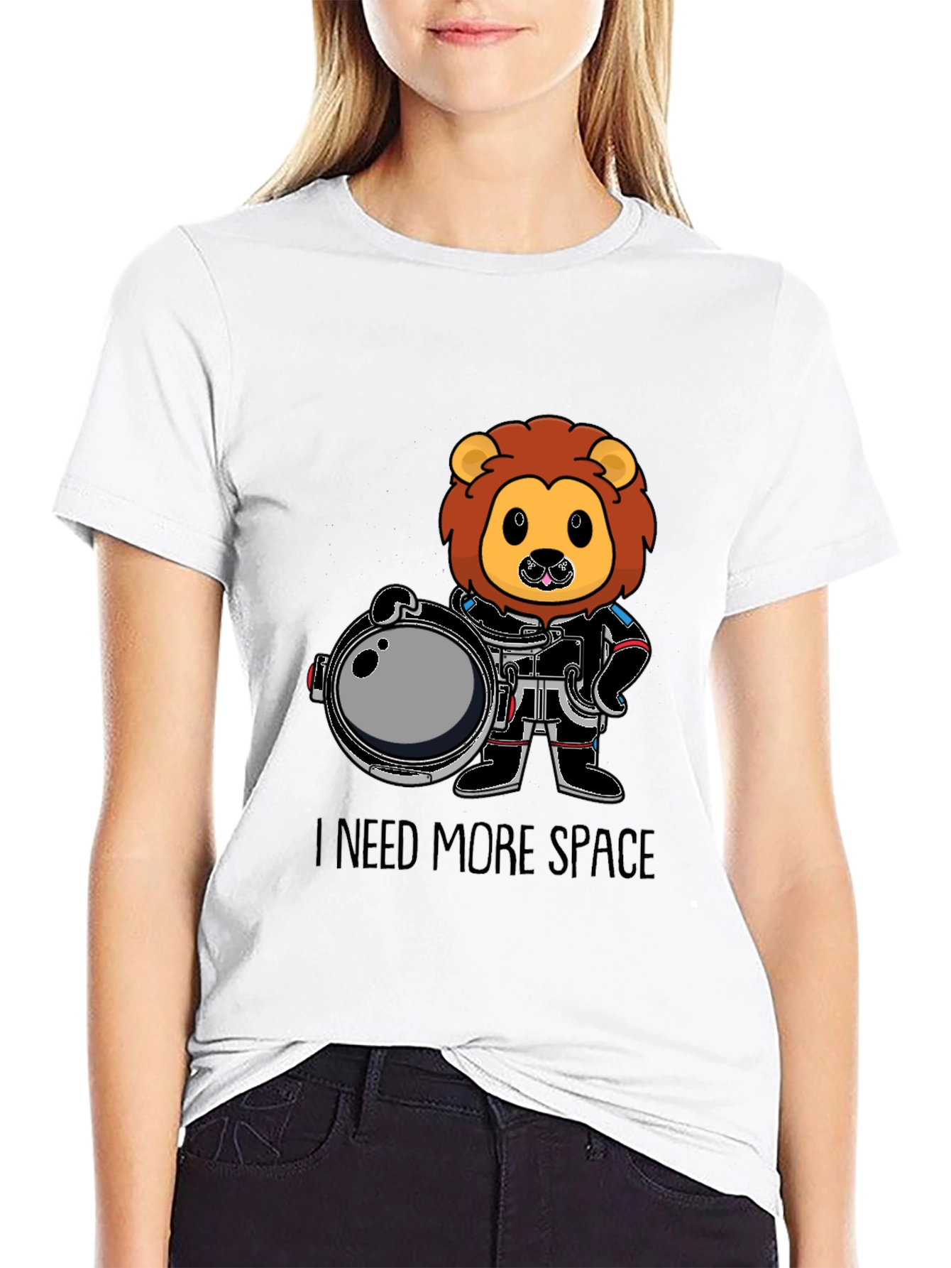 Lion Astronaut T-Shirt - I Need More Space