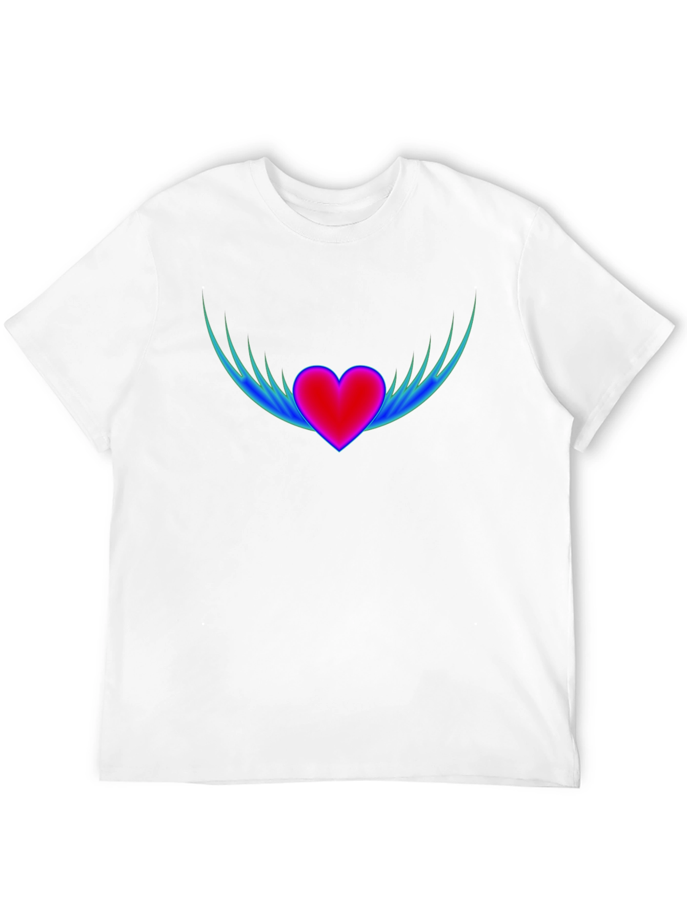Heart Wings Graphic Tee - Black Casual Shirt