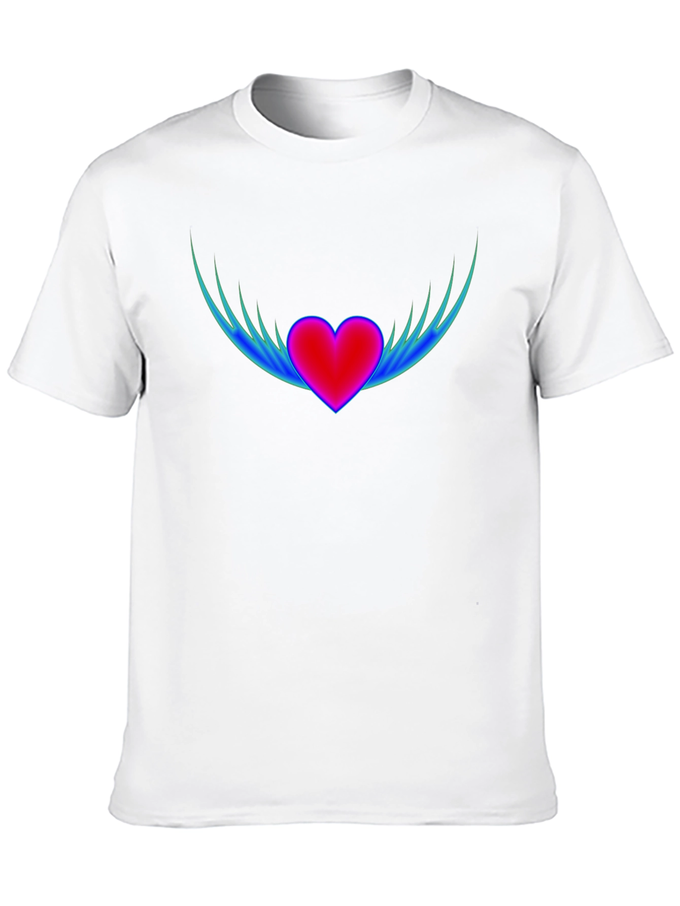 Heart Wings Graphic Tee - Black Casual Shirt