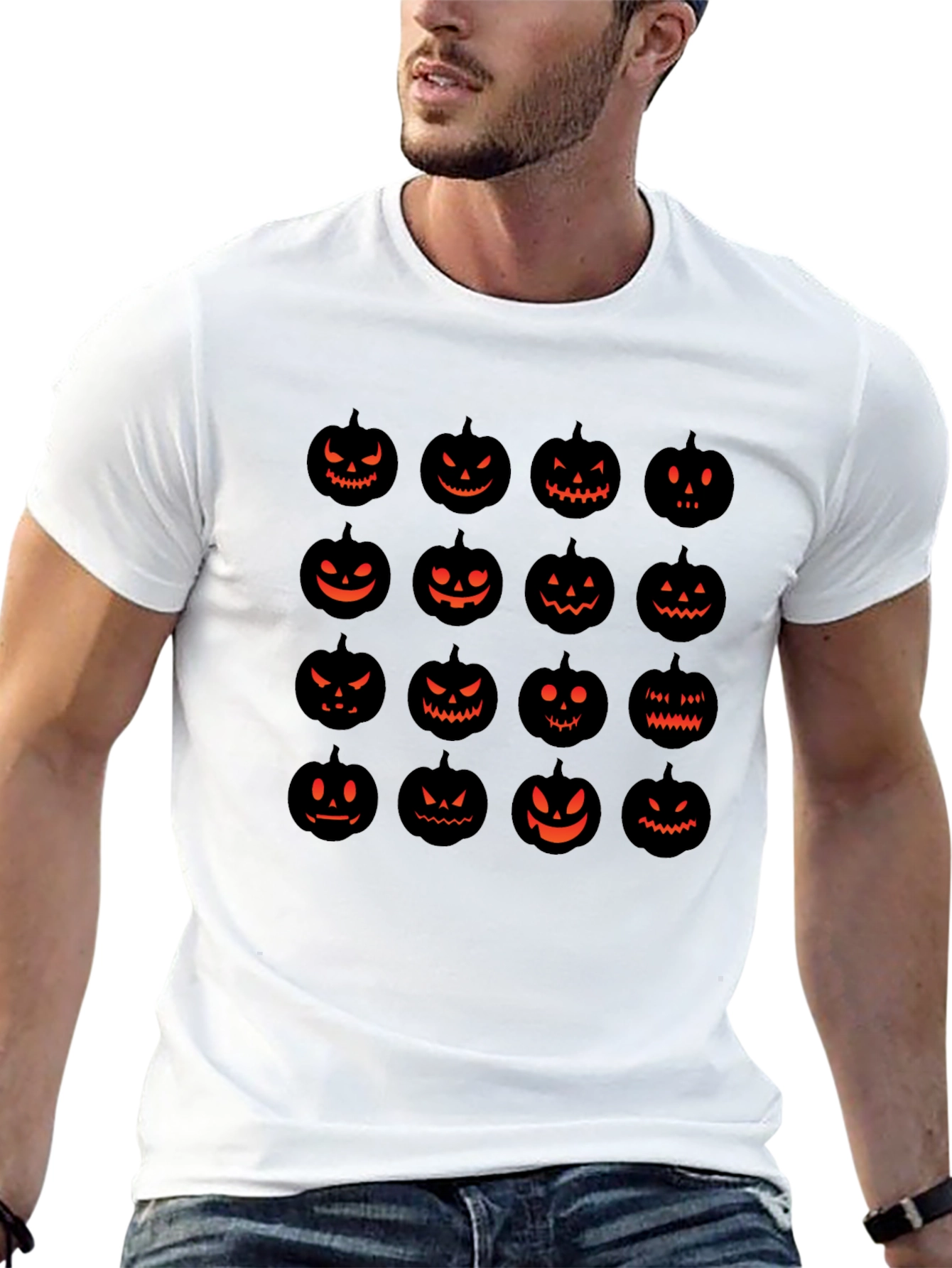 Halloween Pumpkin Face T-Shirt