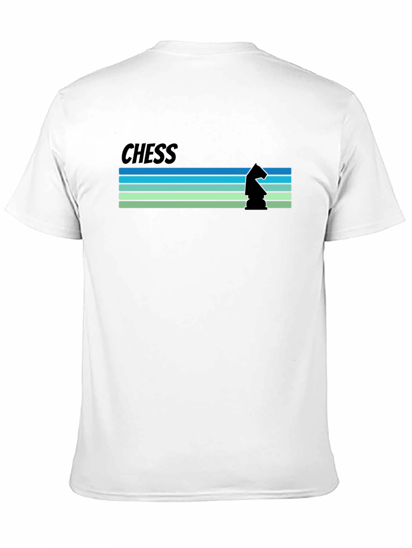 Chess Knight Graphic Tee - Retro Style Mens T-Shirt