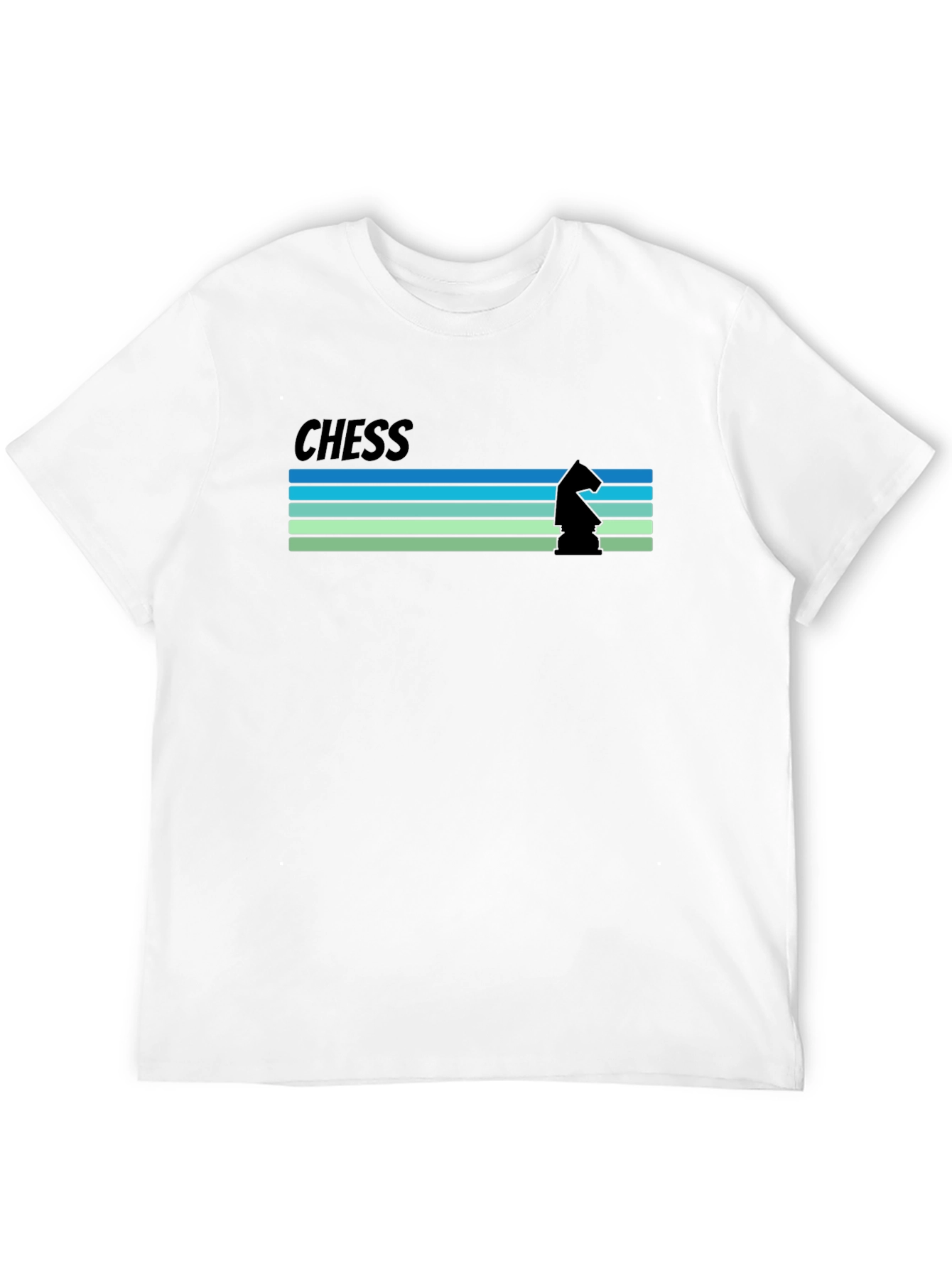 Chess Knight Graphic Tee - Retro Style Mens T-Shirt