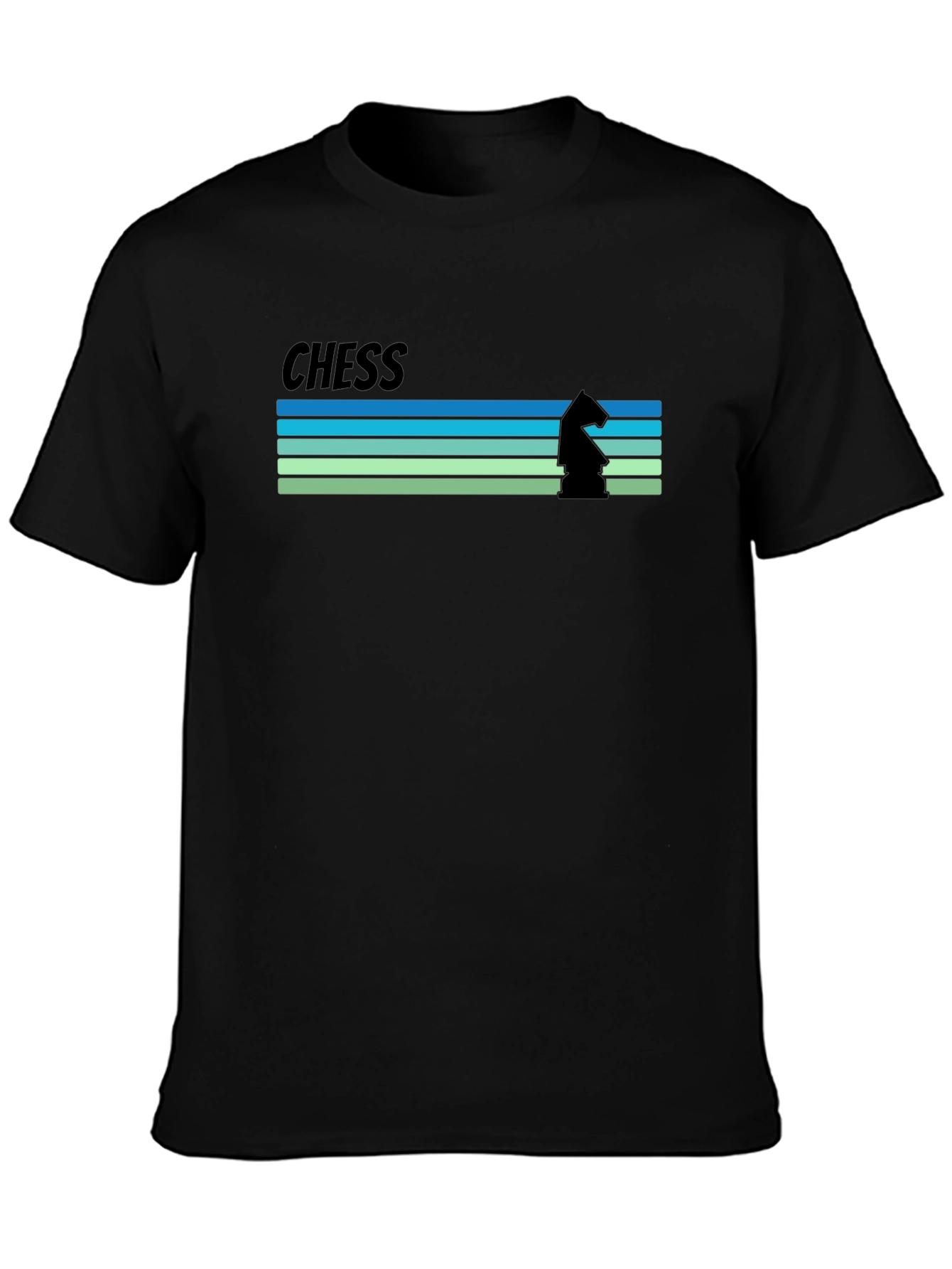 Chess Knight Graphic Tee - Retro Style Mens T-Shirt