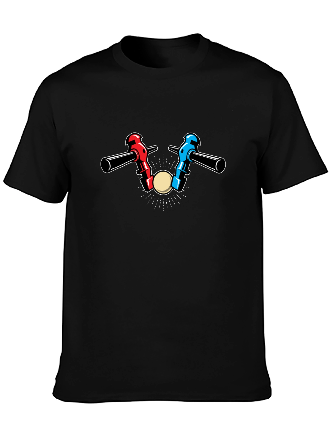 Foosball Table Game Black T-Shirt