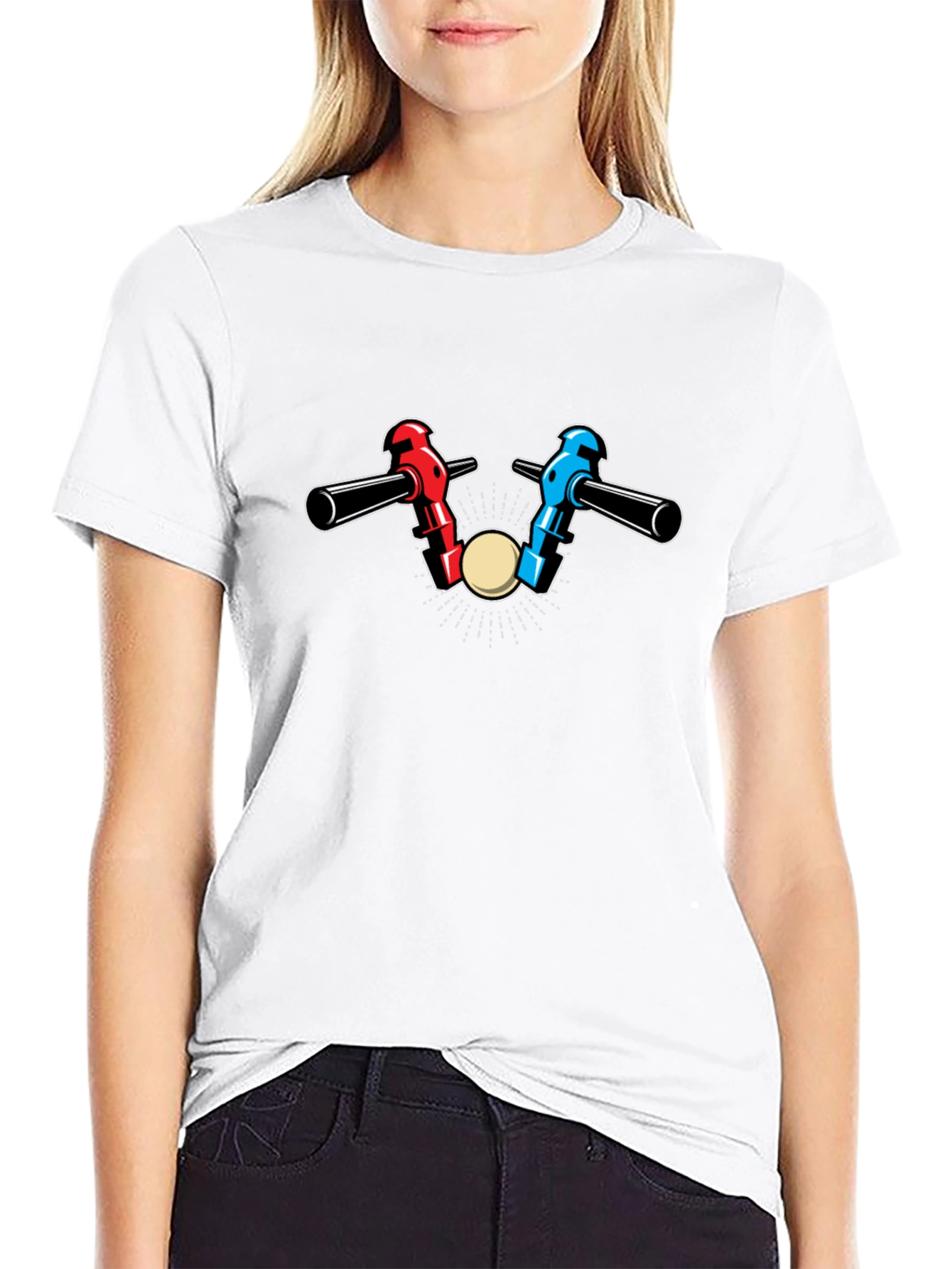 Foosball Table Game Black T-Shirt