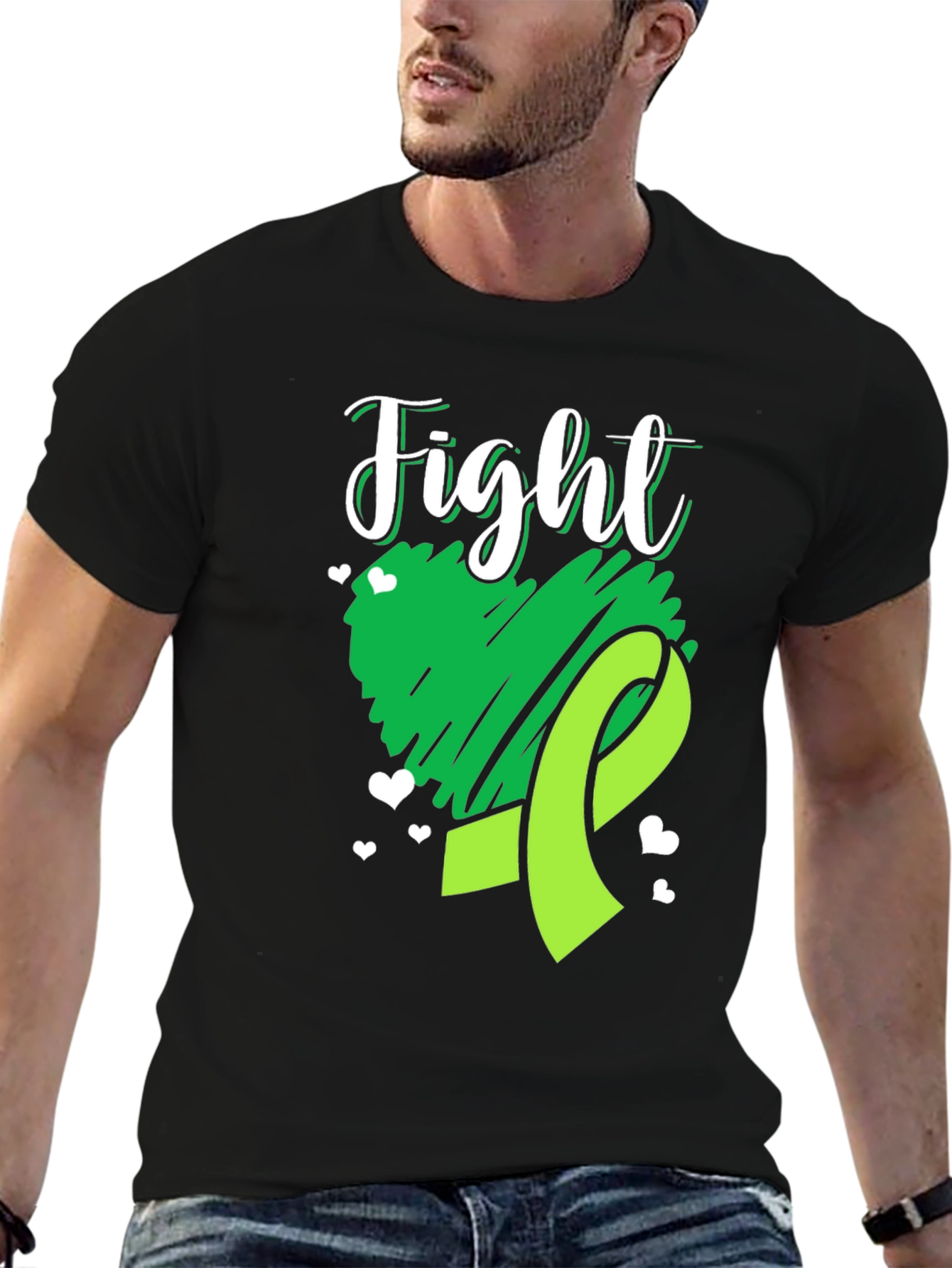 Fight Liver Cancer Awareness T-Shirt - Green Ribbon