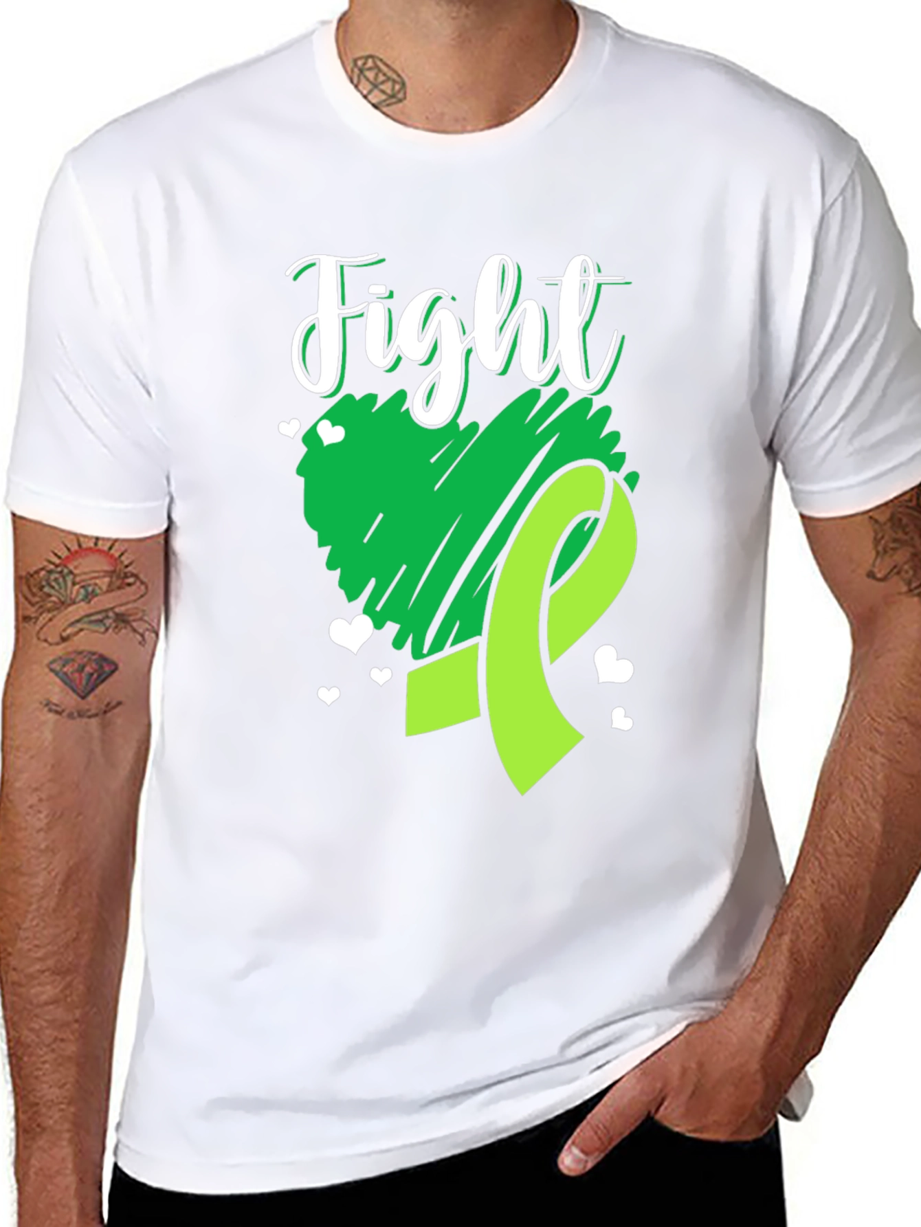 Fight Liver Cancer Awareness T-Shirt - Green Ribbon