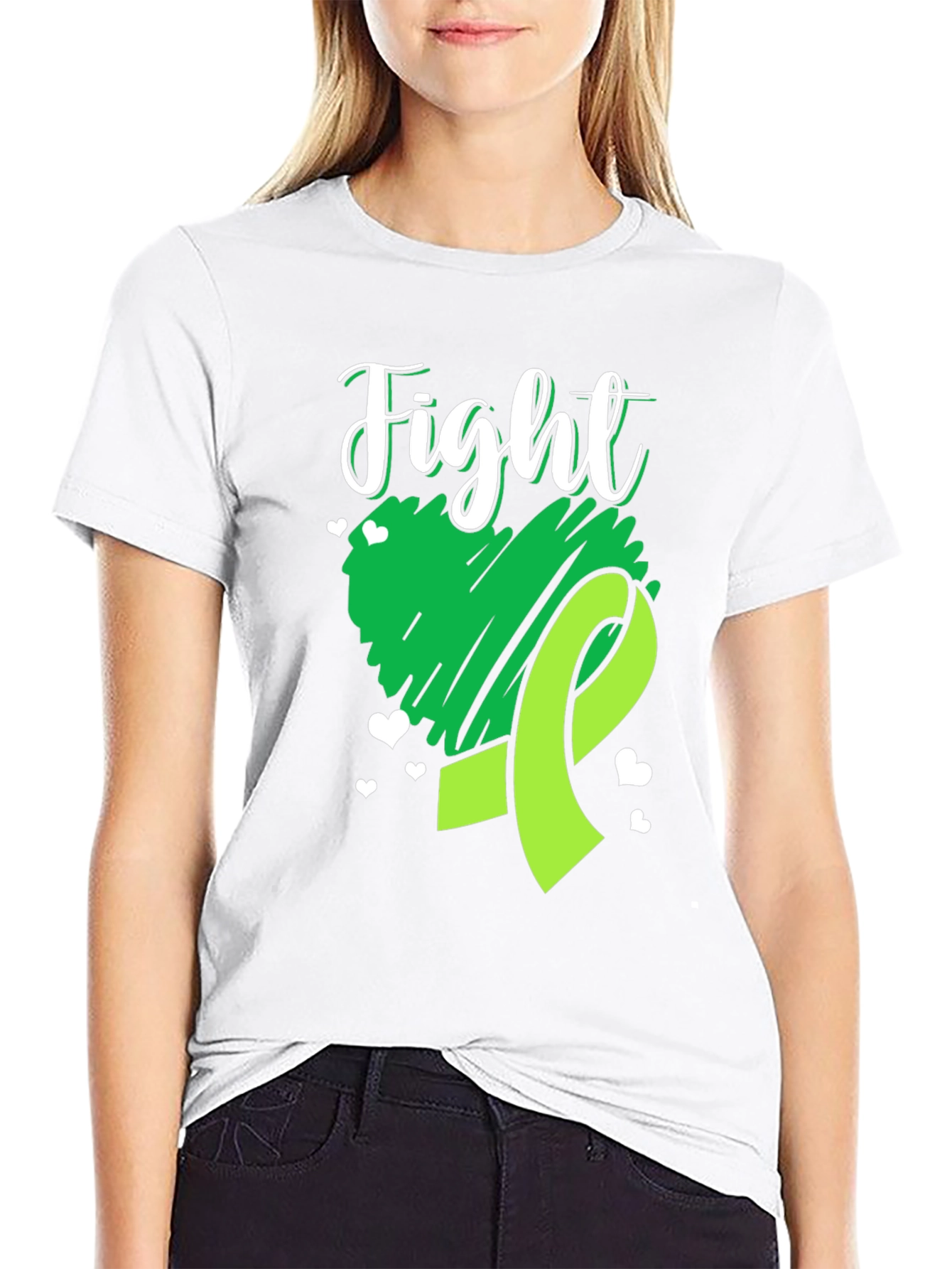 Fight Liver Cancer Awareness T-Shirt - Green Ribbon