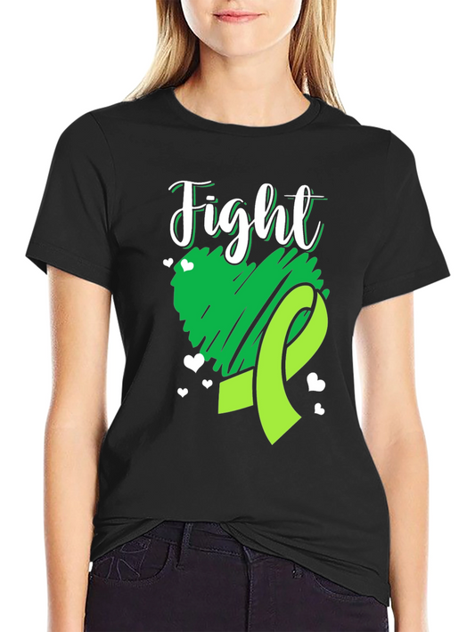 Fight Liver Cancer Awareness T-Shirt - Green Ribbon