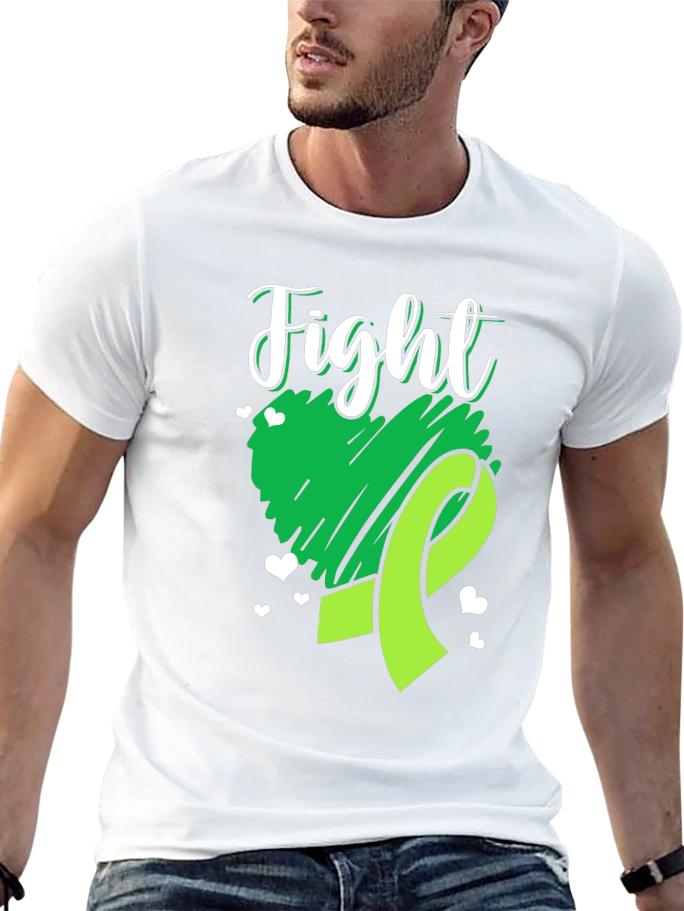 Fight Liver Cancer Awareness T-Shirt - Green Ribbon