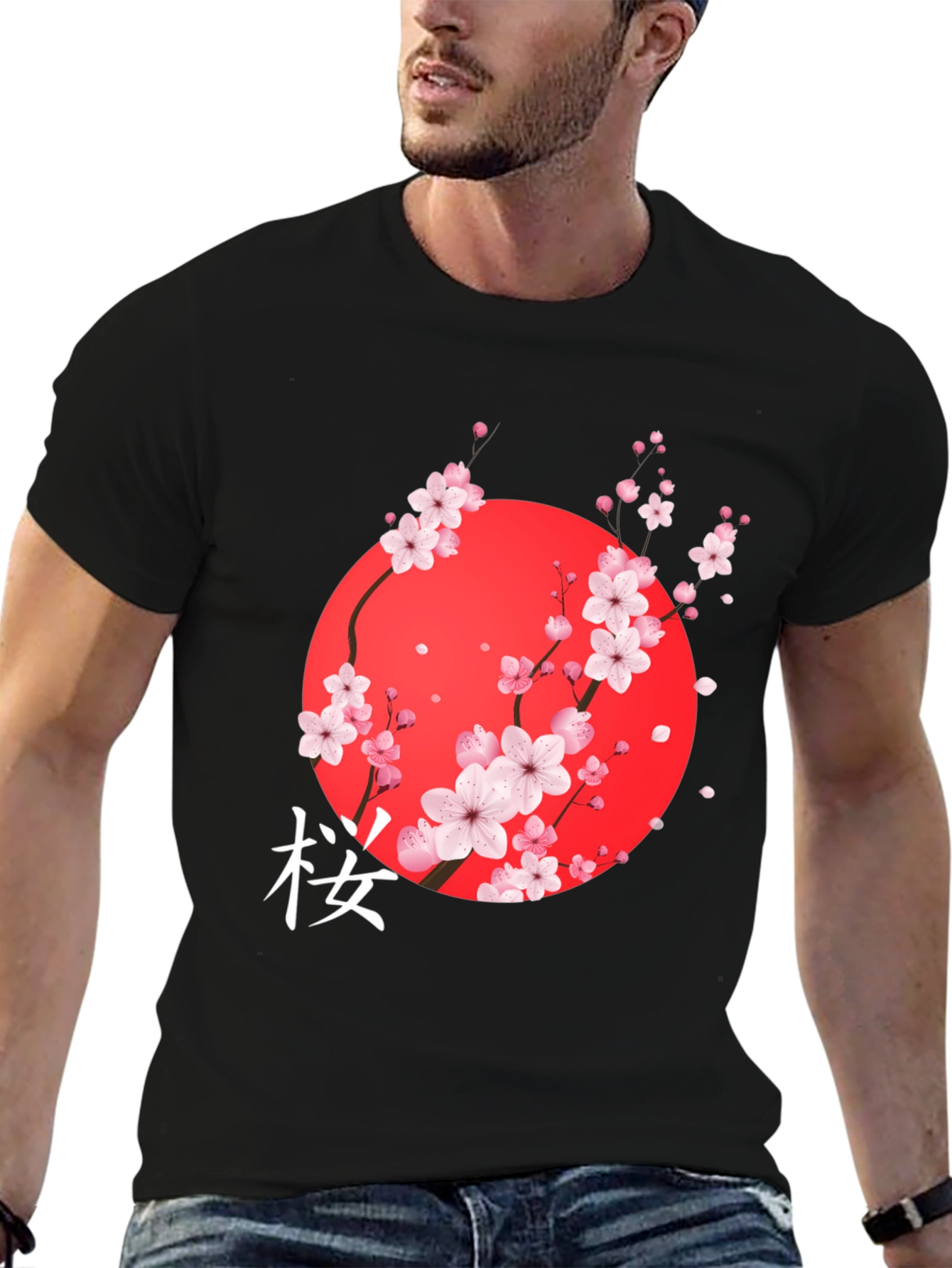 Japanese Sakura Blossom Graphic T-Shirt