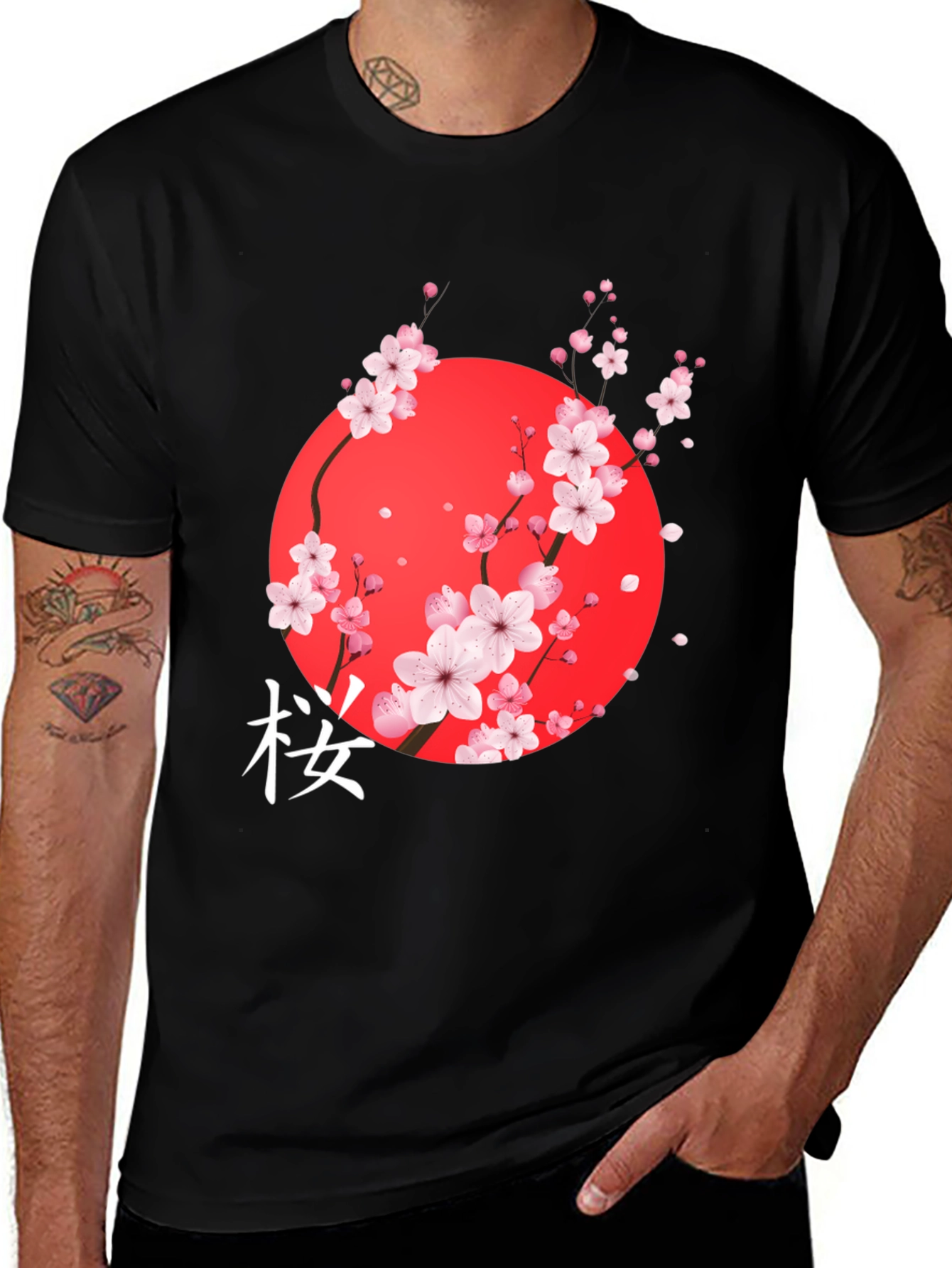 Japanese Sakura Blossom Graphic T-Shirt