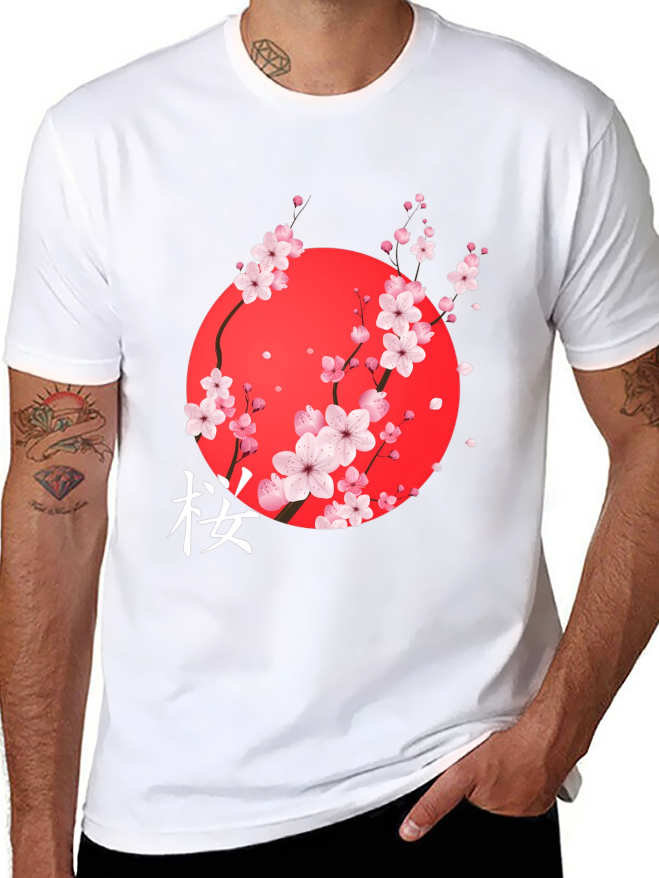 Japanese Sakura Blossom Graphic T-Shirt
