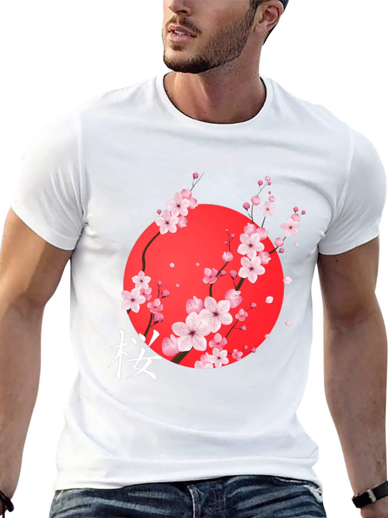 Japanese Sakura Blossom Graphic T-Shirt