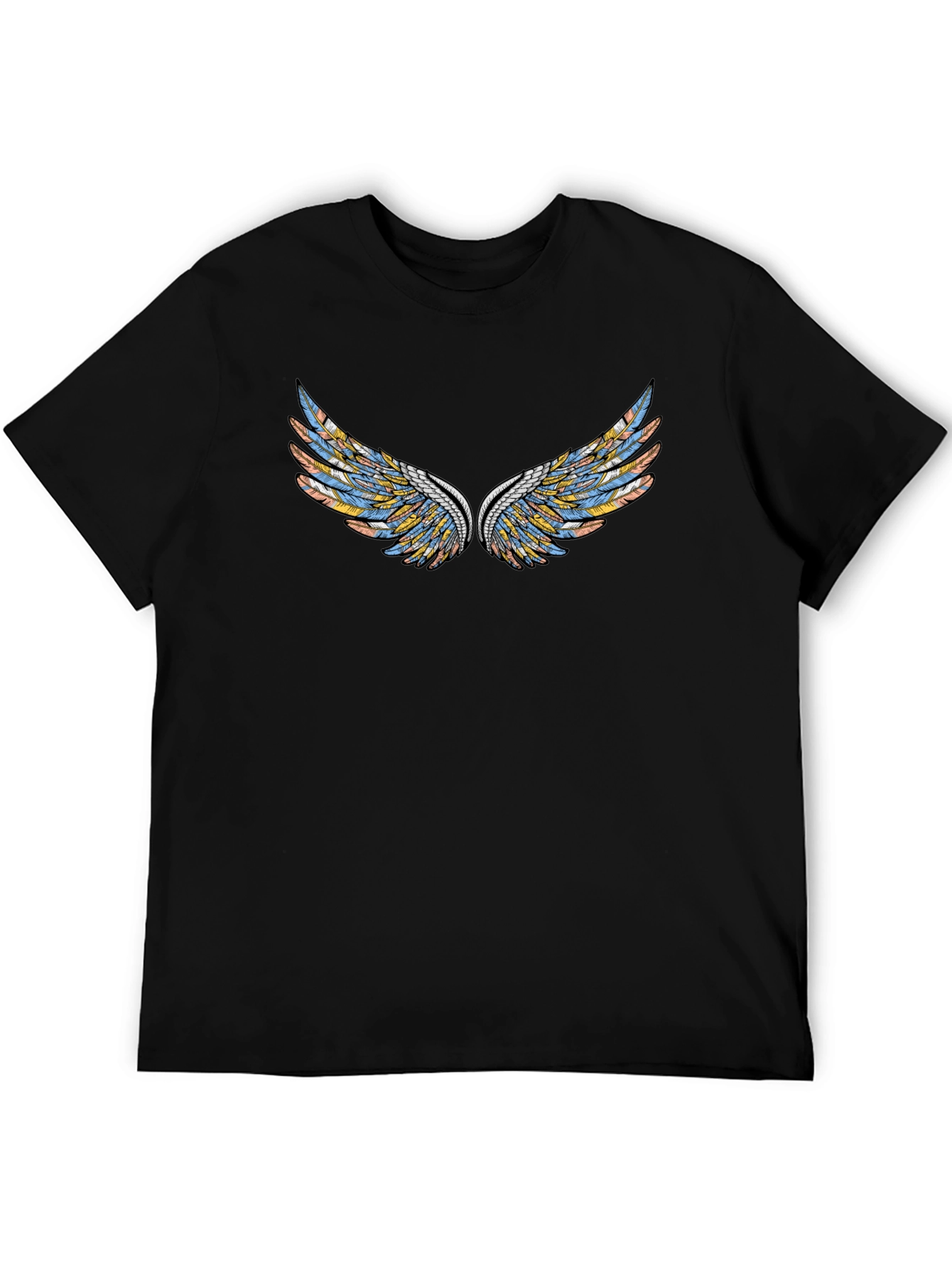 Wings Graphic Black T-Shirt
