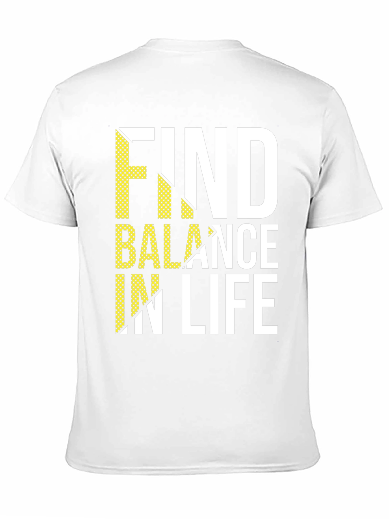Find Balance in Life Black Graphic T-Shirt