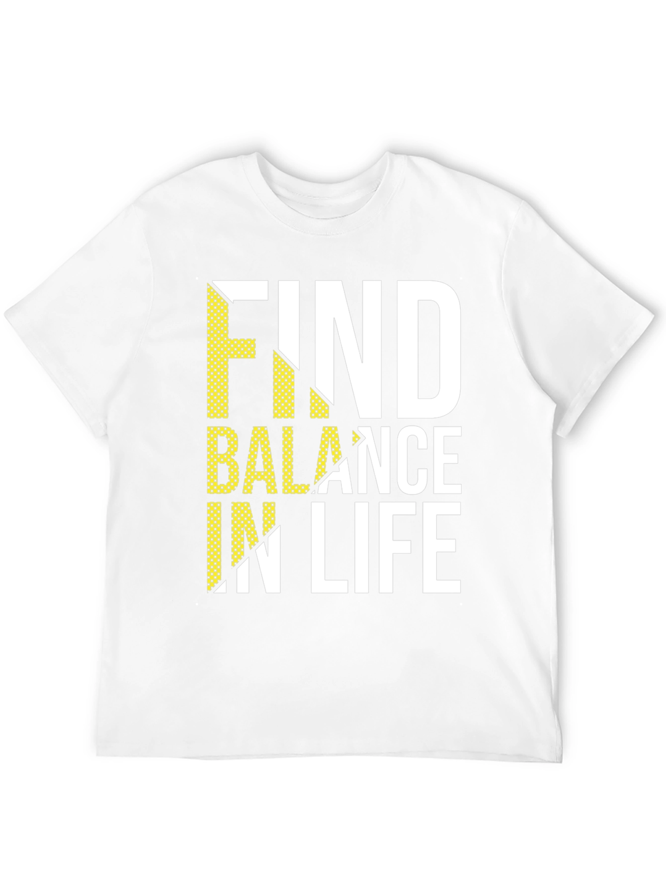 Find Balance in Life Black Graphic T-Shirt
