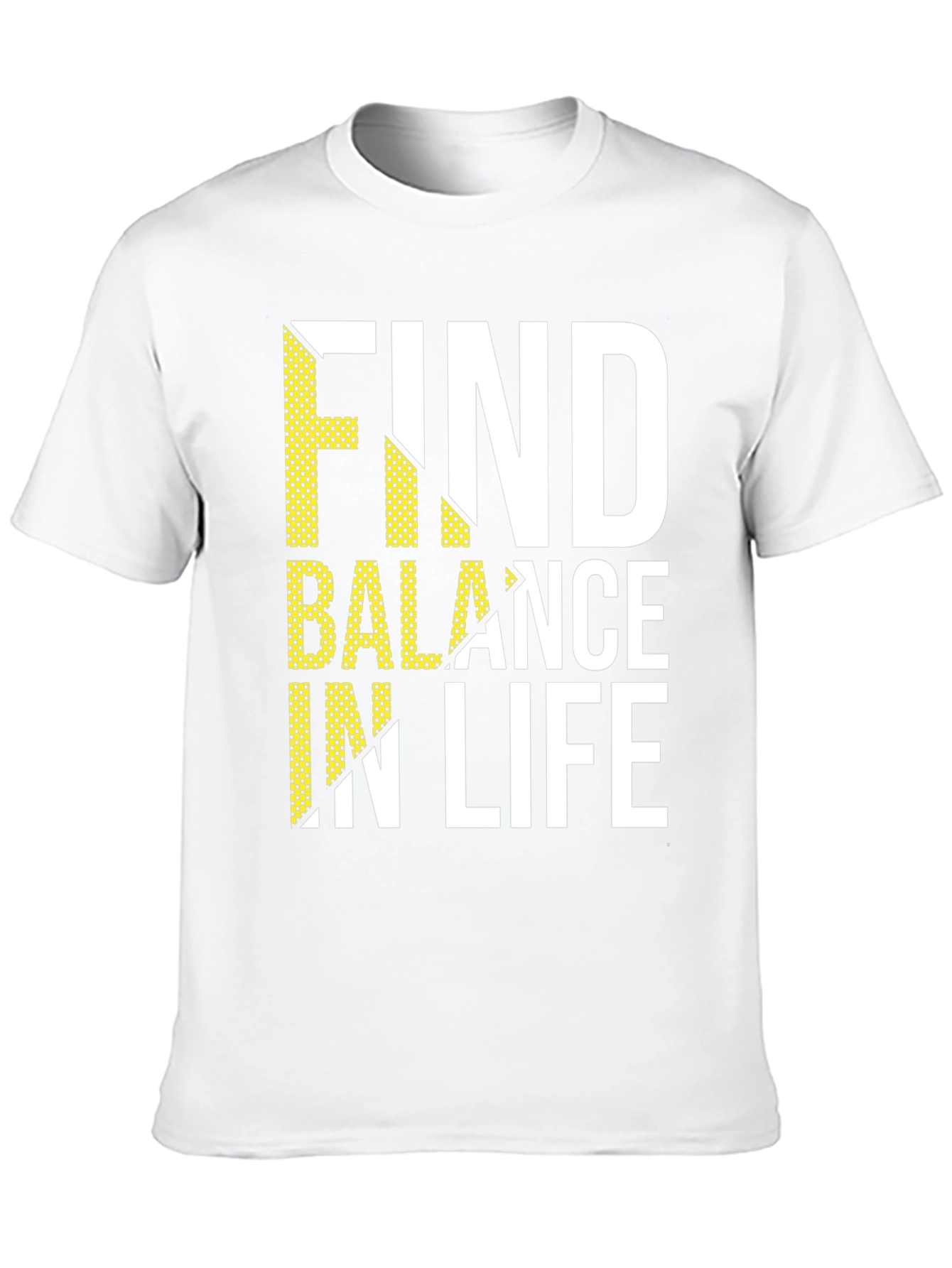 Find Balance in Life Black Graphic T-Shirt