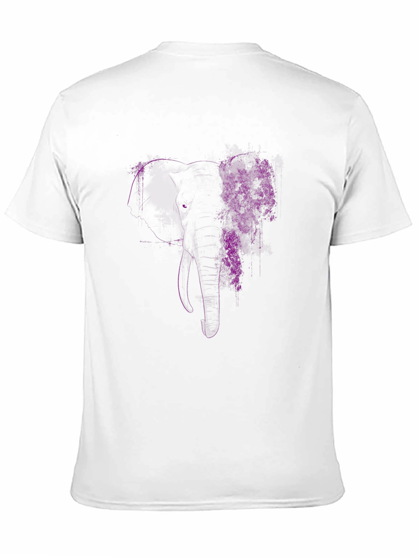 Elephant Floral Graphic Tee - Black