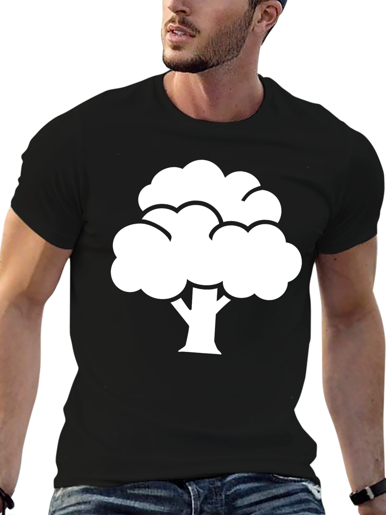 Tree Graphic Black T-Shirt - Nature Inspired Design