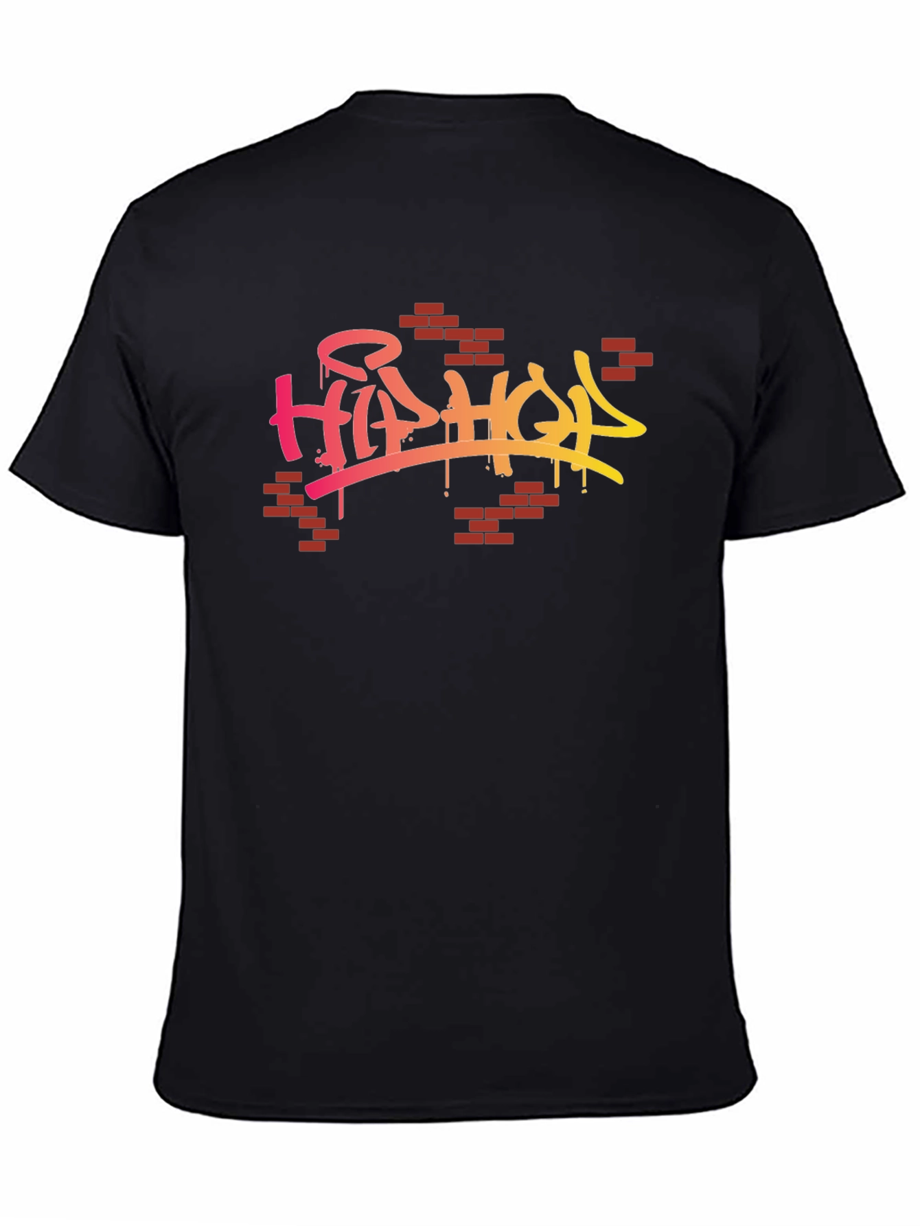Hip Hop Graffiti Style Graphic Black T-Shirt