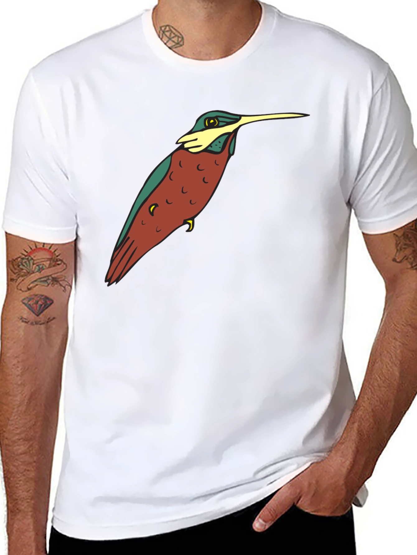 Hummingbird Graphic Tee - Stylish Comfort
