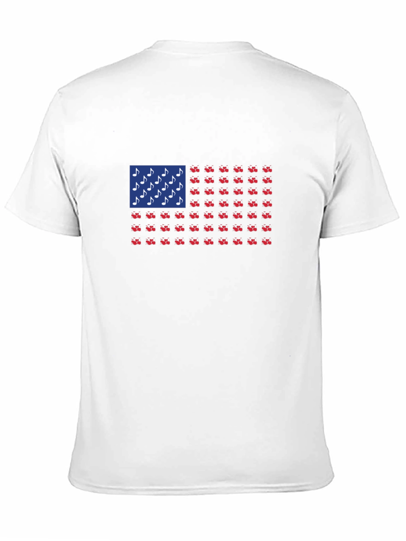 Patriotic Musical Note & Tractor Flag T-Shirt