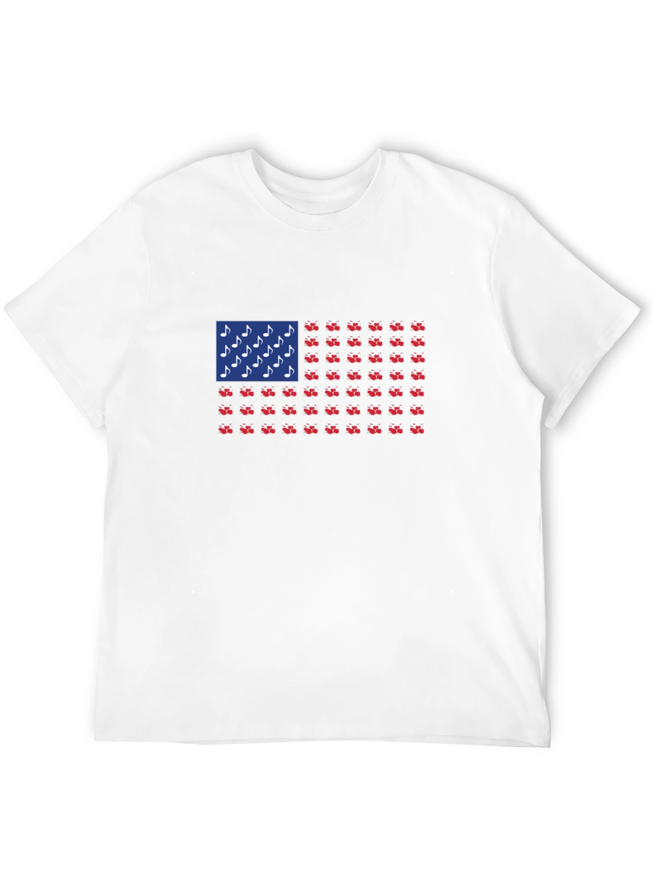 Patriotic Musical Note & Tractor Flag T-Shirt