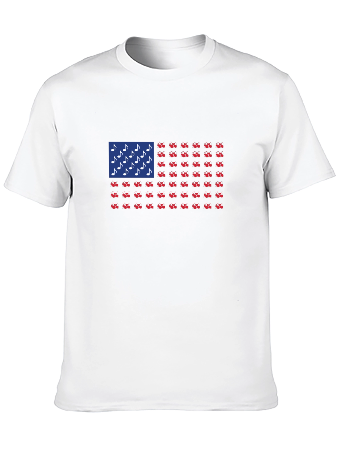 Patriotic Musical Note & Tractor Flag T-Shirt