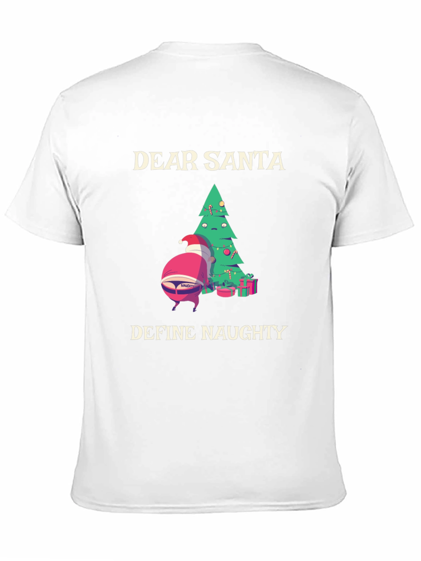 Dear Santa Define Naughty Black T-Shirt