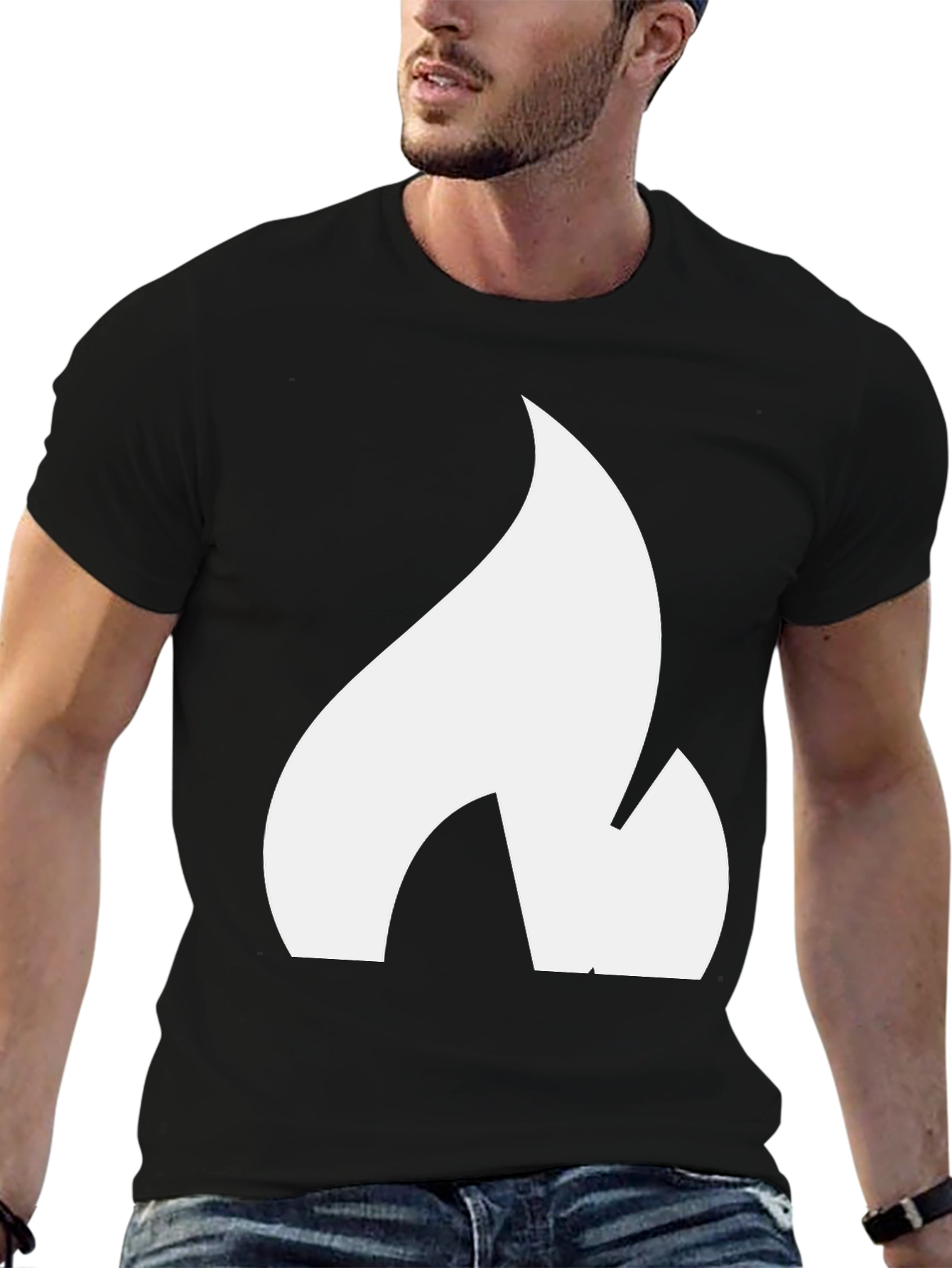 Flame Graphic Black T-Shirt